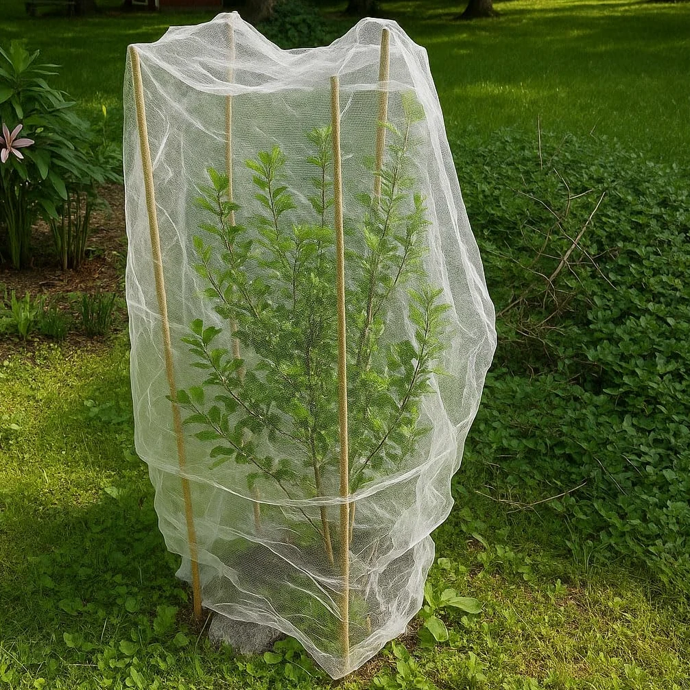 Filet pour Arbre Fruitier 140x180 CM, Paquet de 4 - Protection Potager | Filet Anti-Oiseaux Blanc, Maille Fine, Fraise, Légumes & Insectes