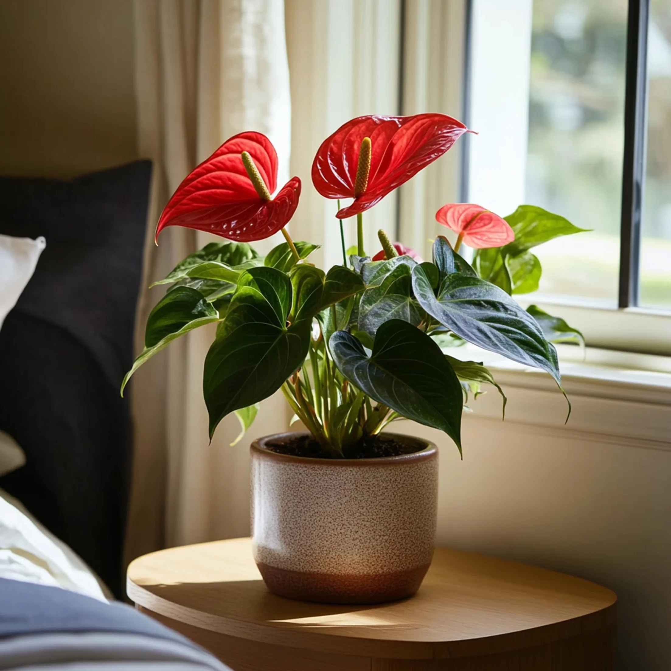 Anthurium 'Royal Champion' Roślina doniczkowa kwitnąca Czerwony 35-45cm 12cm