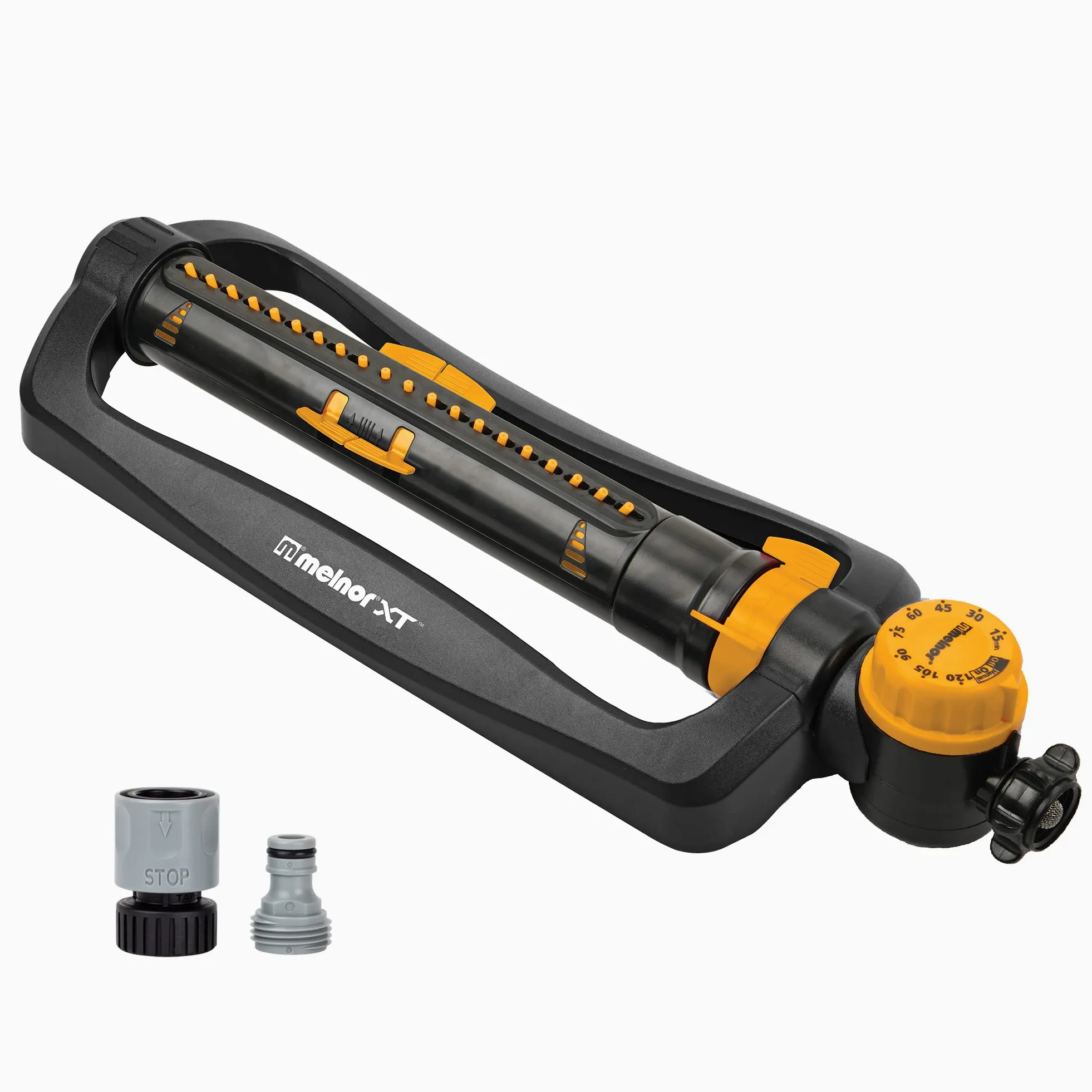 Melnor 65133AMZ Turbo Oscillant W/Minuteur Ensemble d'arrosage, Noir, Jaune