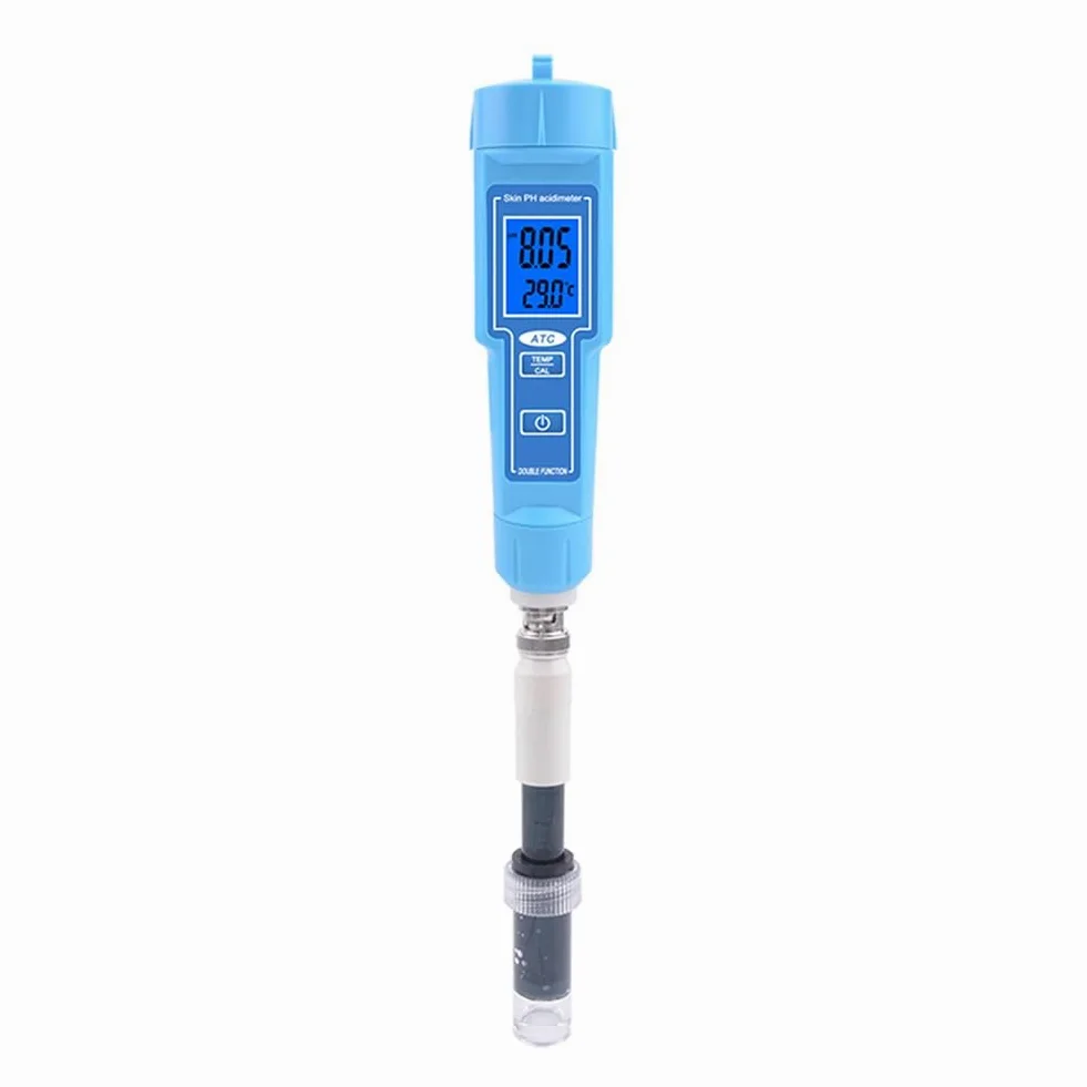 Testeur de pH et sonde de température 2 en 1 avec capteur de haute sensibilité, IP67 étanche, compteur d'acidité numérique, viande, fruits, eau potable et culture hydroponique