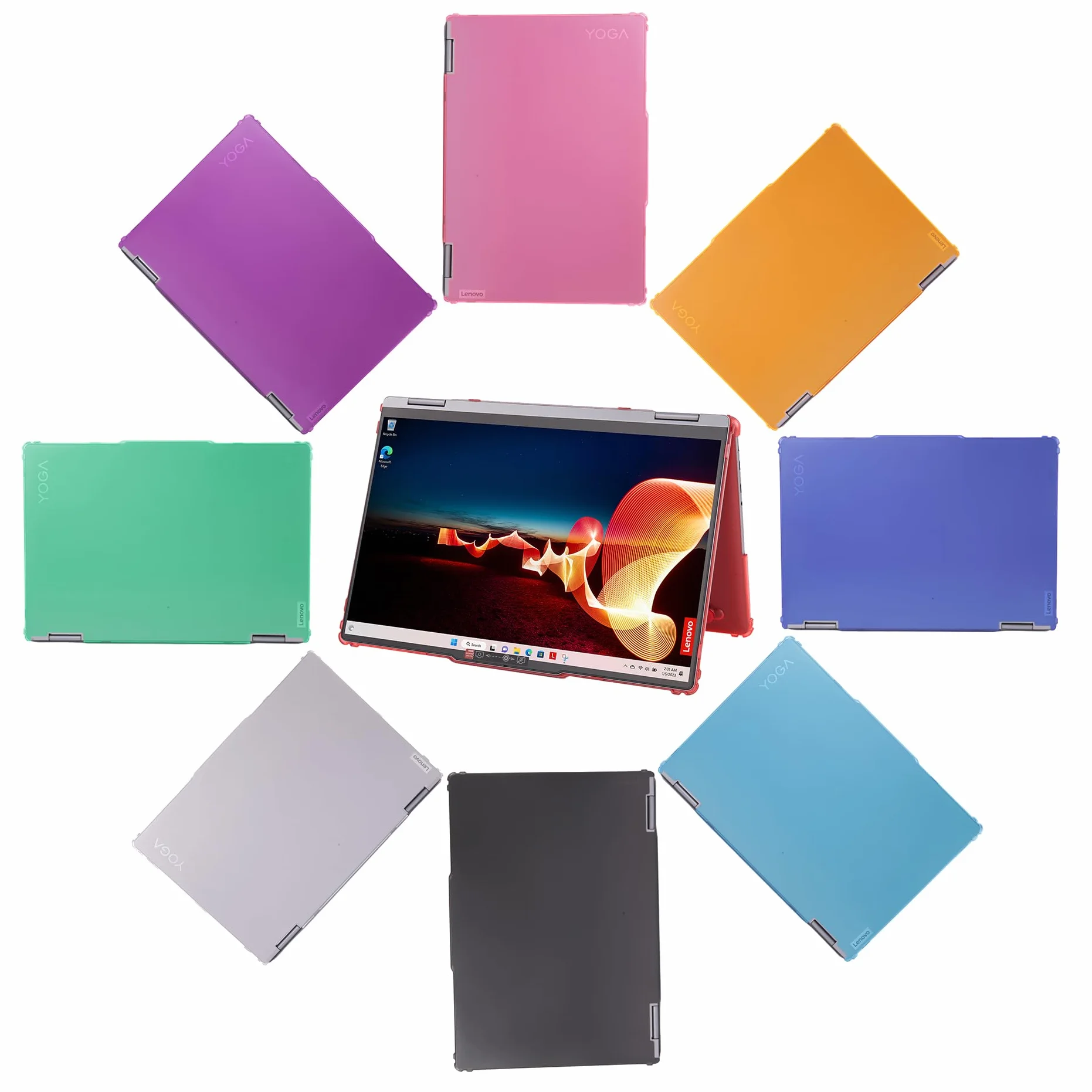 mCover Étui Coque Ordinateur Portable 14 Pouces Compatible Lenovo Yoga 7 14IRL8 14IML9 14AHP9 Série 2023-2025 Transparent