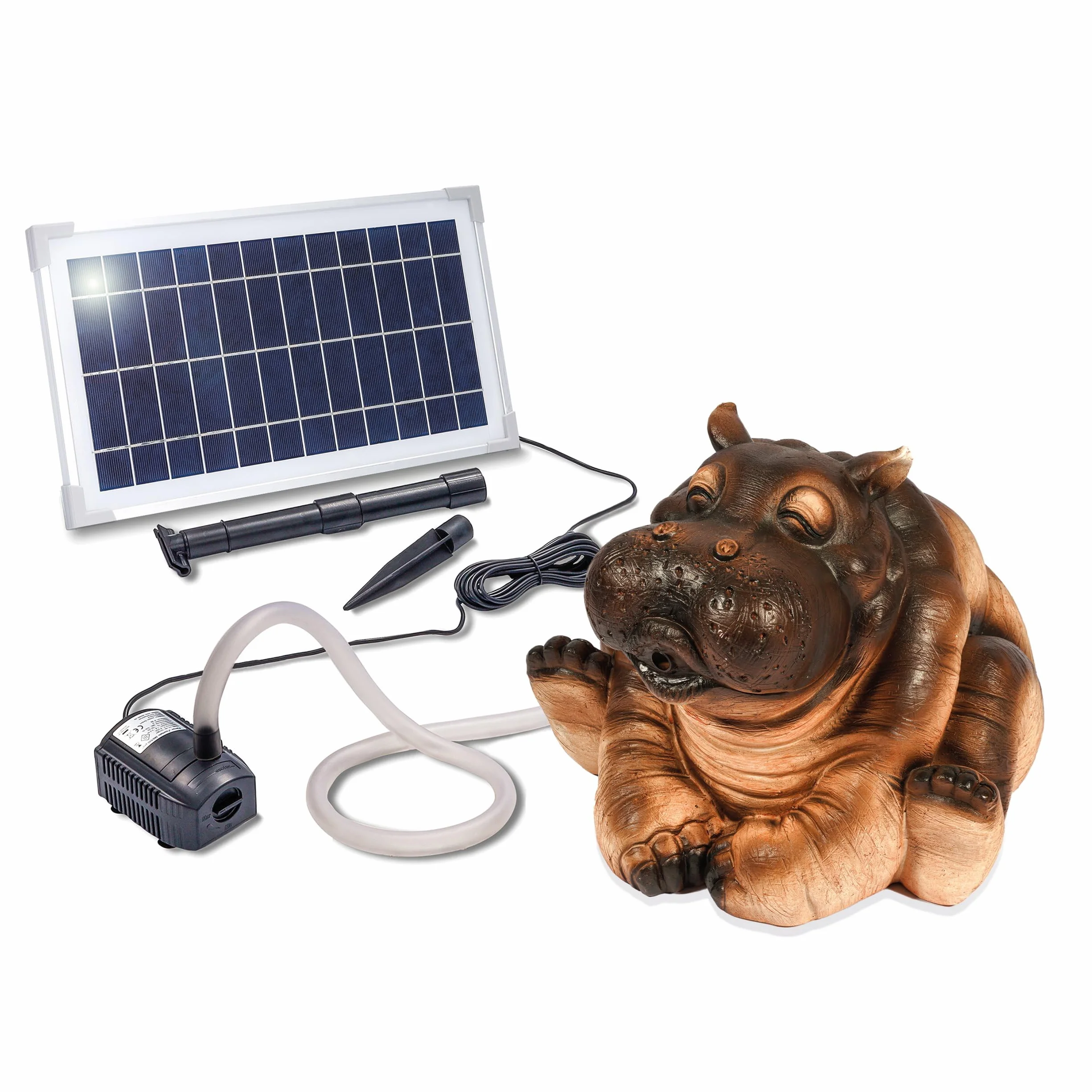 Esotec Kit gargouille solaire fontaine de jardin avec pompe solaire 26 cm