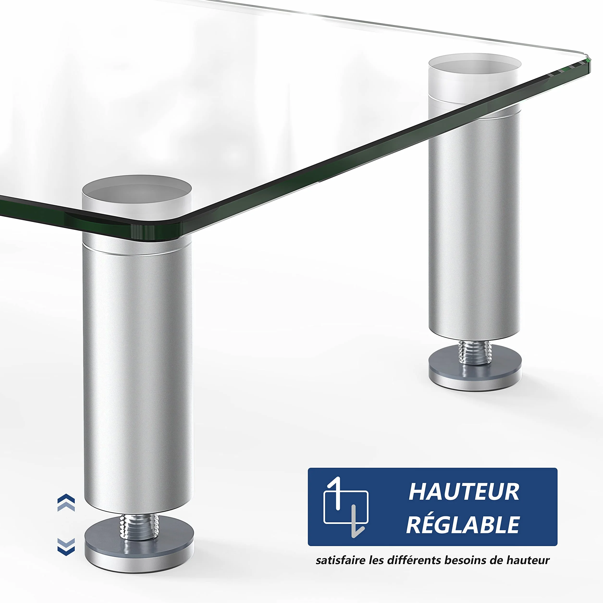 FITUEYES Réhausseur d'Écran en Verre Support de Moniteur 56x24x9,5cm