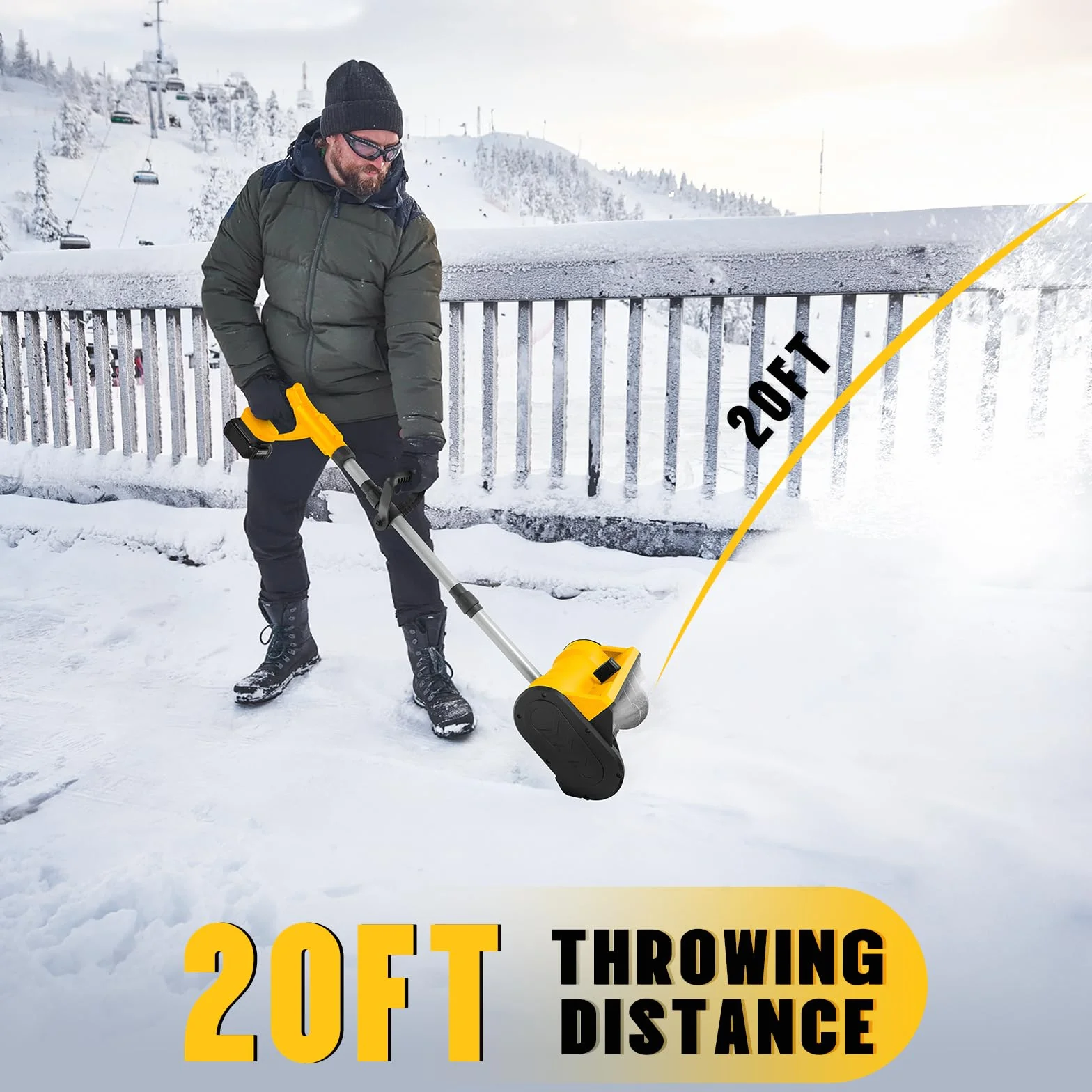 Souffleuse à neige sans fil 20V Max 12,8" large 500W Dewalt compatible
