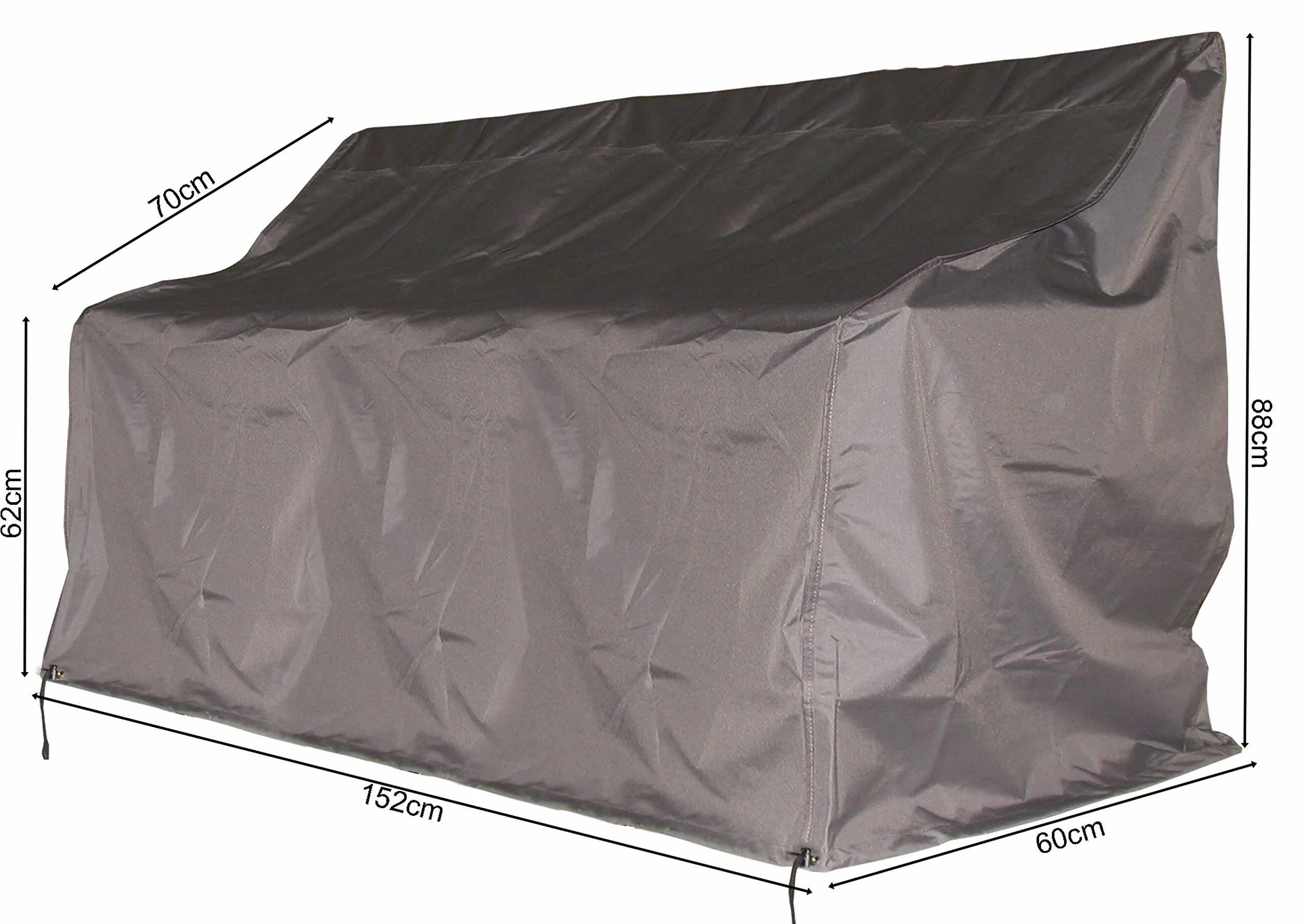 QUICK STAR Housse de Protection pour Banc 150 x 60 x 88 cm Gris