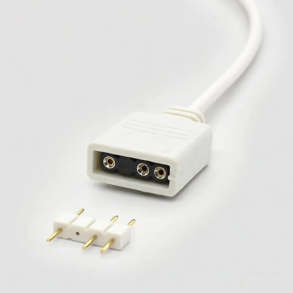 Câble répartiteur ARGB 5V 3 broches 30 cm blanc pour ventilateurs PC RGB et bandes LED