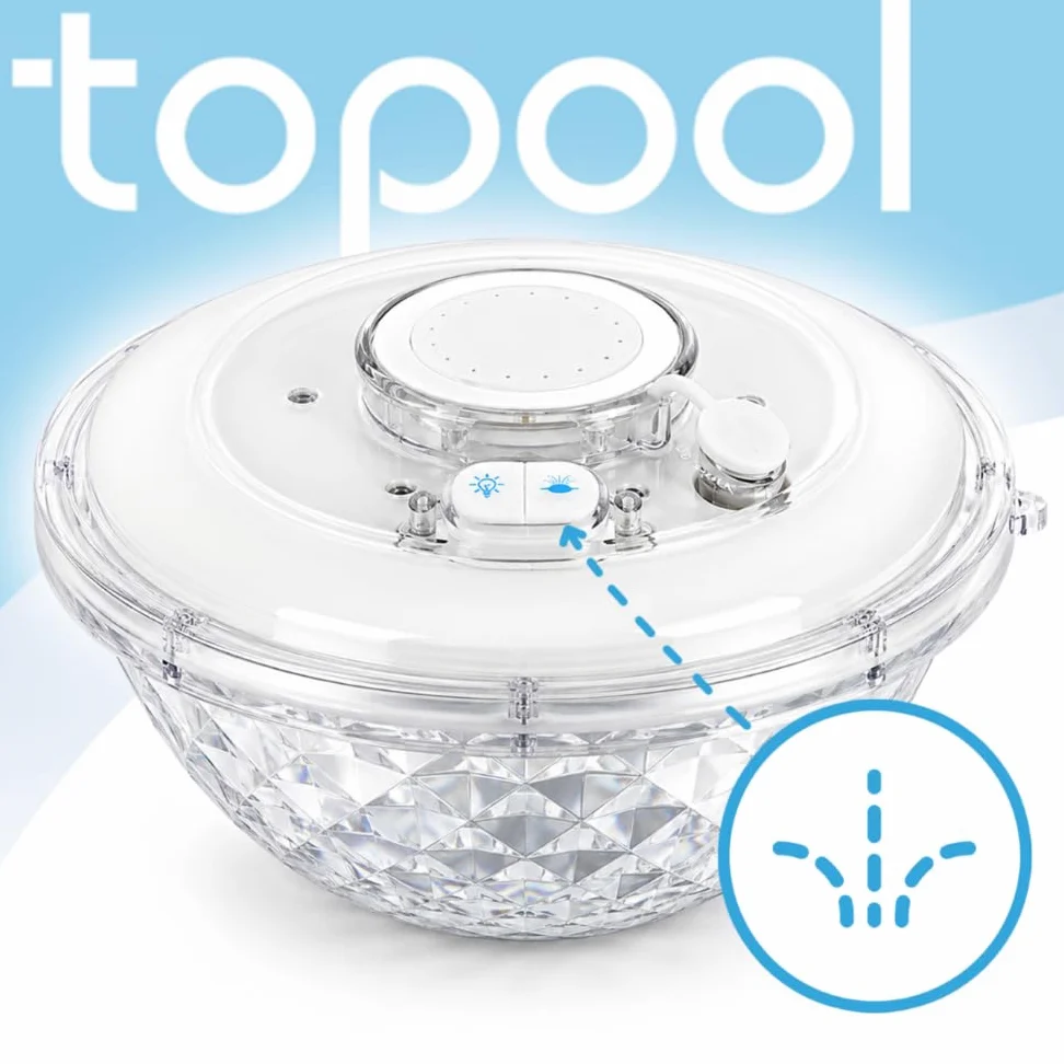 Fontaine Solaire LED Flottante pour Piscine et Jardin, Éclairage Multicolore, Jet Jusqu’à 110 cm, Étanche IP68, Batterie 4000 mAh