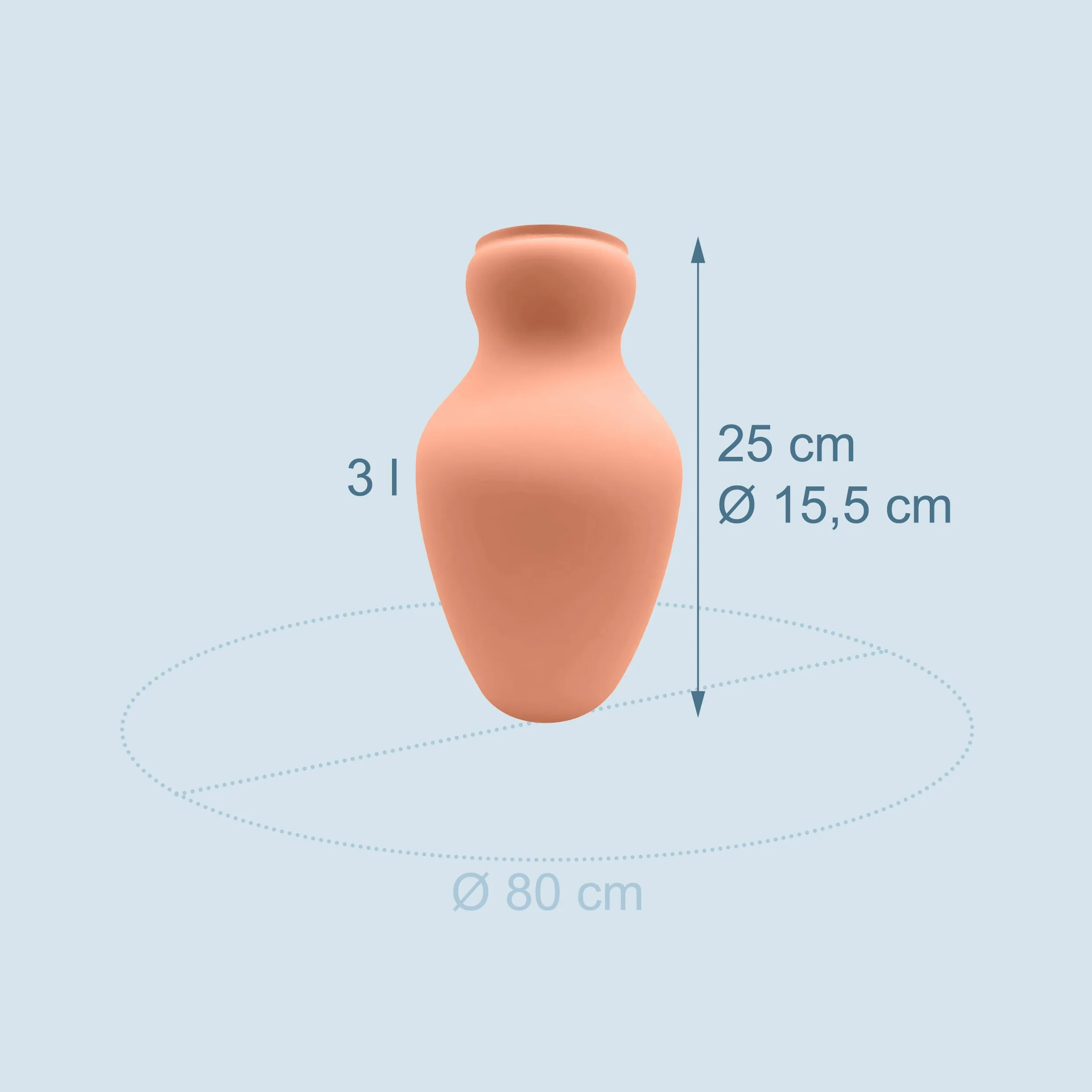 Relaxdays Olla 3l Céramique Arrosage Souterrain Potager Serre Pot Terre Cuite