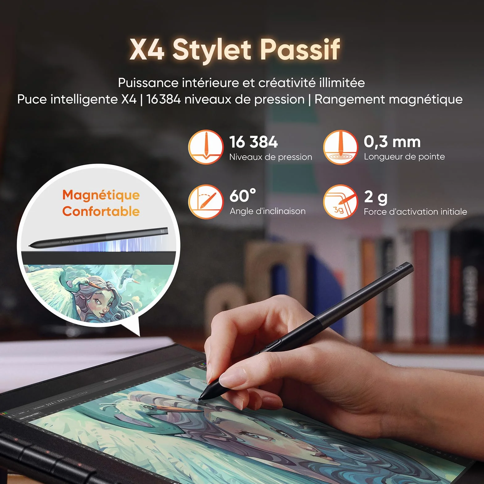 XPPen Artist 16 3rd (Édition 2026) Tablette Graphique Dessin Écran 15,4 Pouces avec Molette X-Dial, 8 Raccourcis, X4 Stylet à 16384 Niveaux