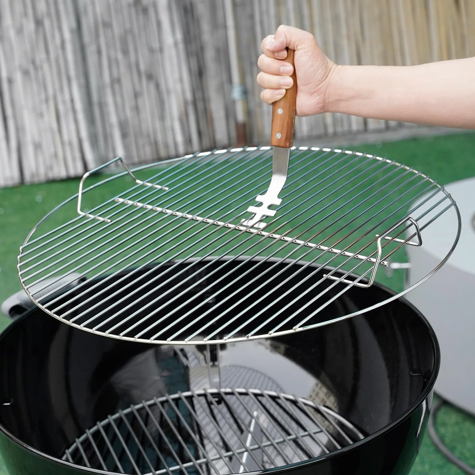 Onlyfire Leve à Grille de Barbecue en Acier Inoxydable - 2 Pièces - Ustensiles Universels pour BBQ