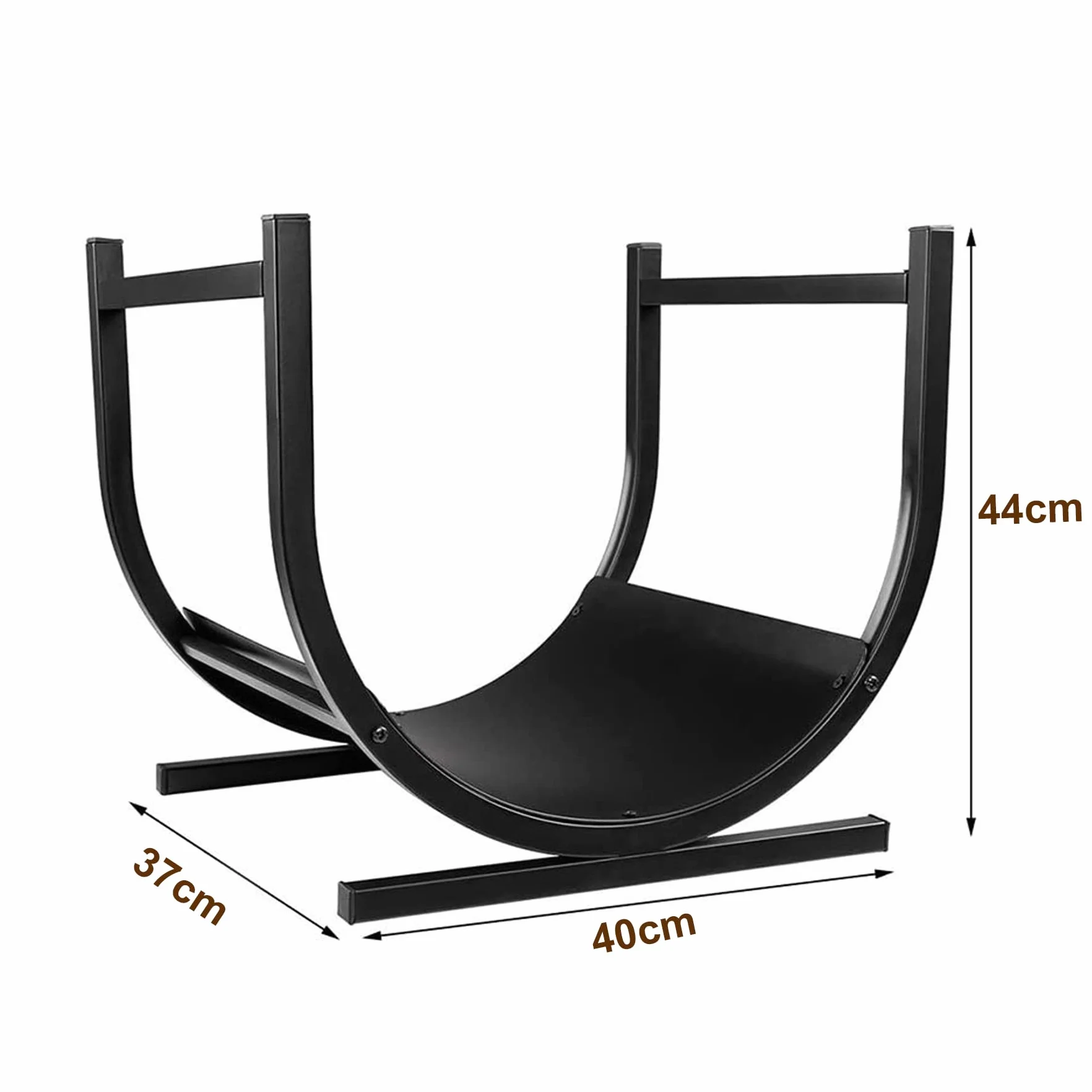 Froadp Support à Bois de Chauffage 44x37x40cm Range-Bûches Porte Buche Intérieur Extérieur