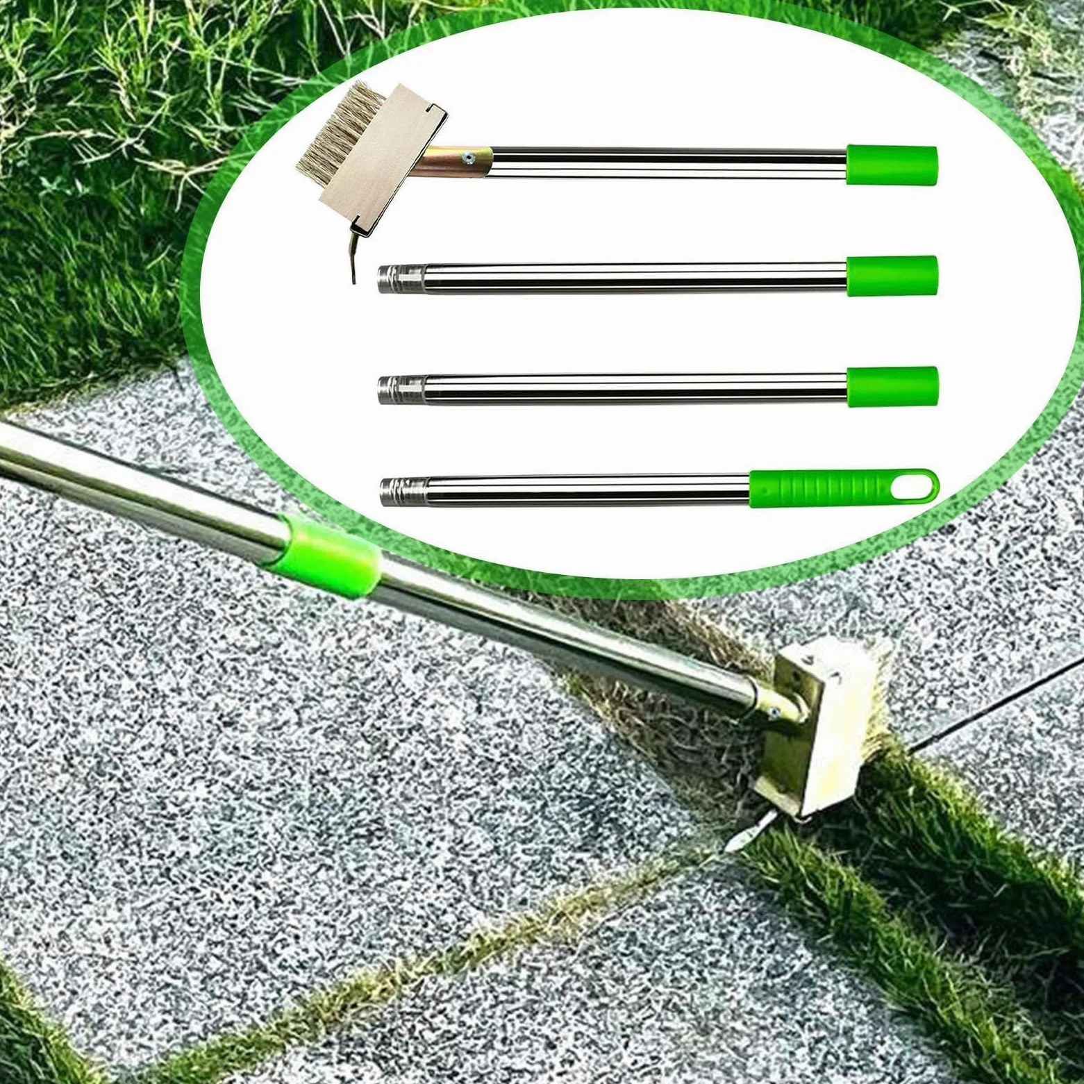 Extracteur d' , outil de nettoyage de joints haute performance, mousse et | Grattoir à herbe, outil de désherbage de jardin pour terrasse, patio, trottoir, allée, nettoyage de pavés en béton, long