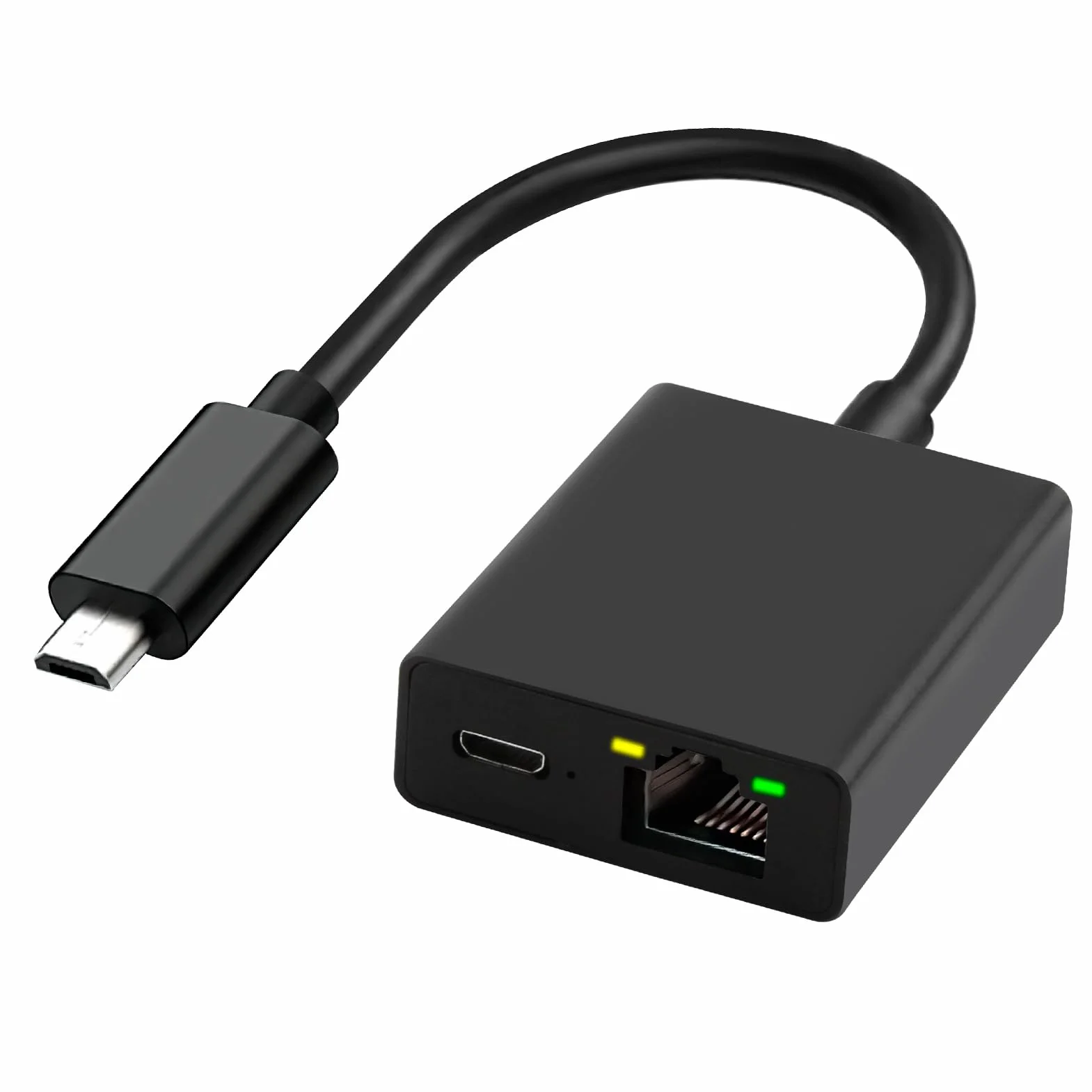 Adaptateur Ethernet USB vers RJ45 100 Mbit/s pour Fire TV Stick, Firestick 4K, Chromecast, Google Home Mini, Noir
