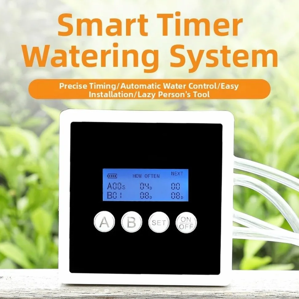 Arroseur automatique pour plantes, système d'arrosage automatique à double pompe, dispositif d'irrigation intelligent minuteur pour intérieur, jardin, balcon