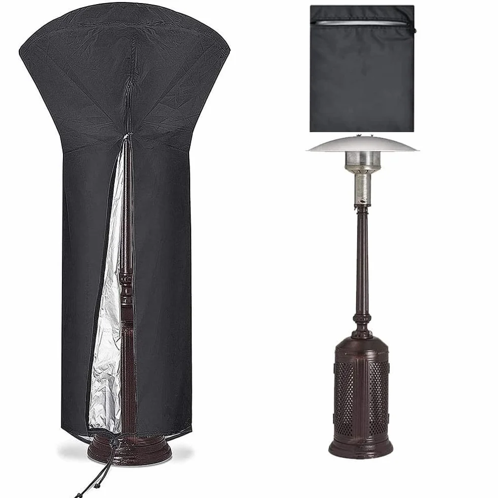 Housses de Chauffage Extérieur Imperméable 420D Oxford pour Chauffage de Terrasse 226 x 89 x 48 cm
