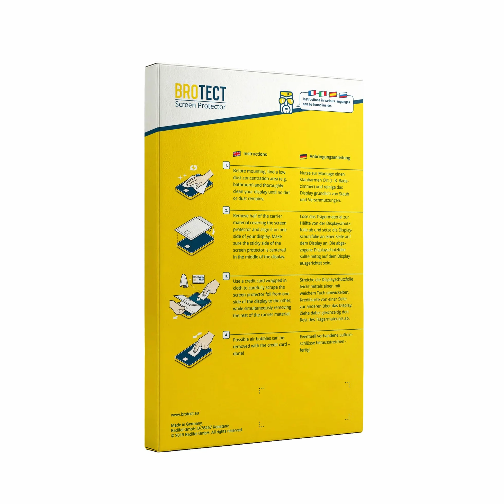 brotect Protection Ecran Mat 16" pour PC à écran tactile 16:10 Anti Reflet