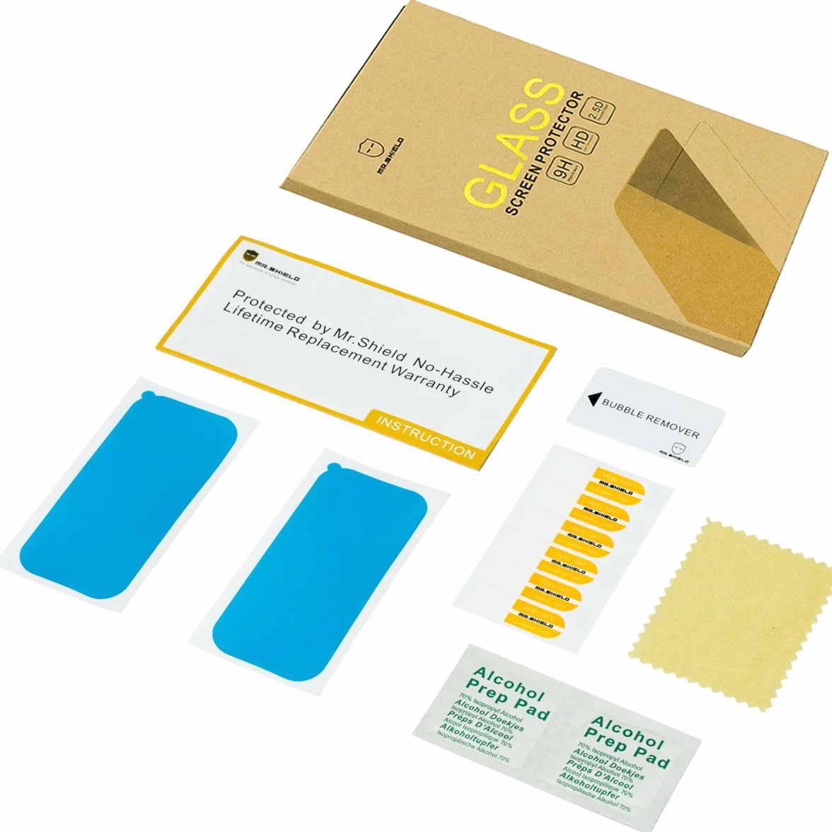 Mr.Shield Verre Trempé pour MacBook Air 13.6 pouces M3 M2 2024 2022 Lot de 2 Film Protecteur d'écran 9H Dureté
