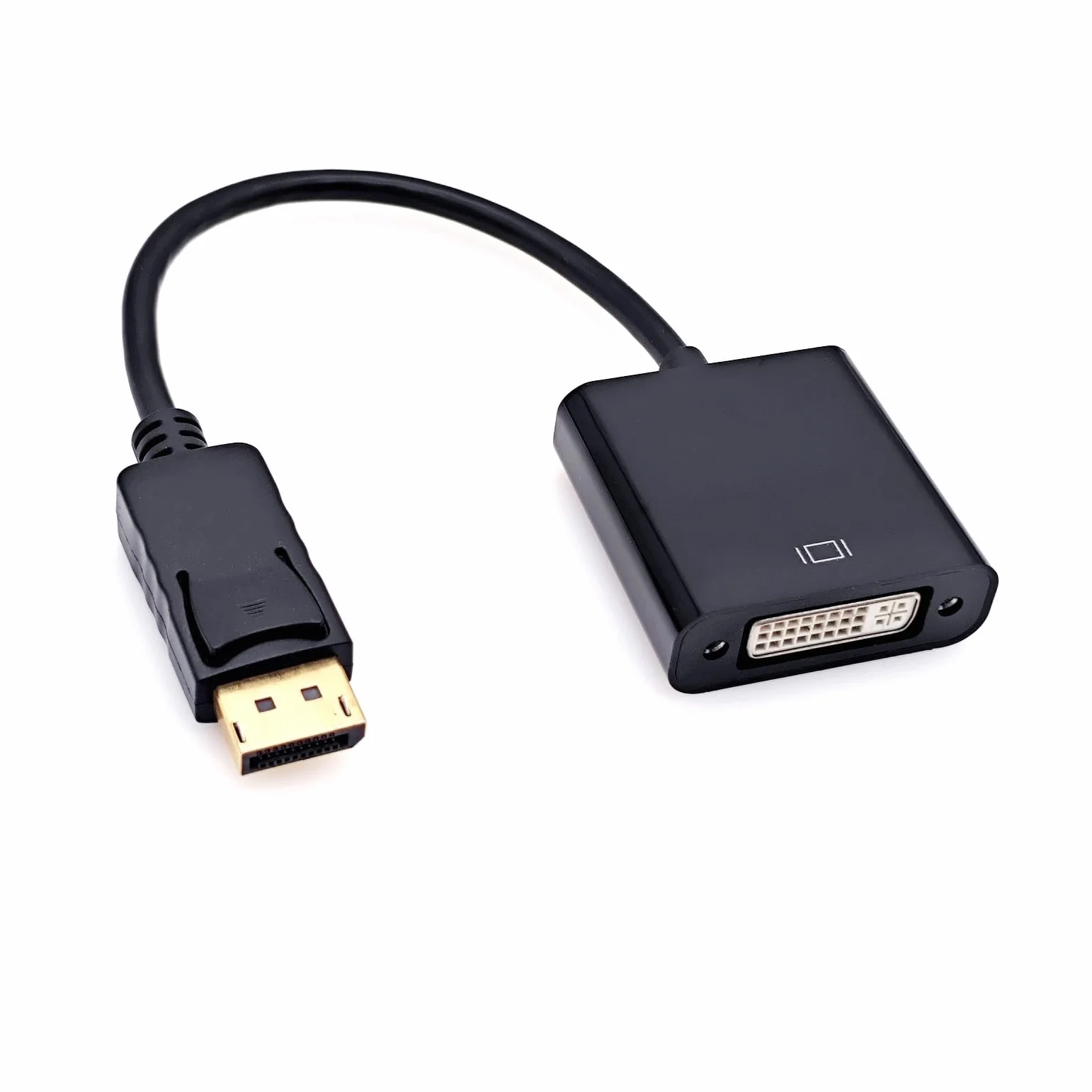 Adaptateur DisplayPort vers DVI mâle vers femelle plaqué or pour moniteur Lenovo Dell HP