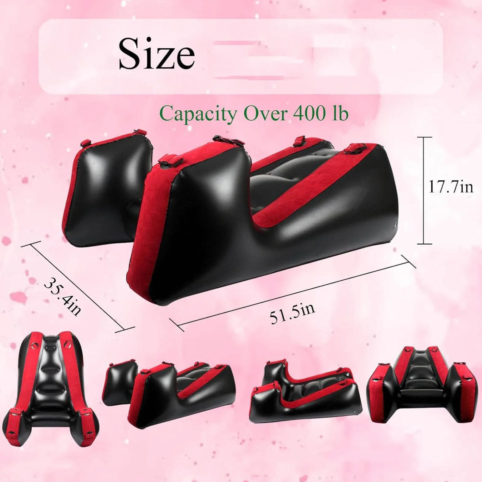 Canapé Gonflable Fauteuil inclinable, utilisable en Position Assise ou allongée