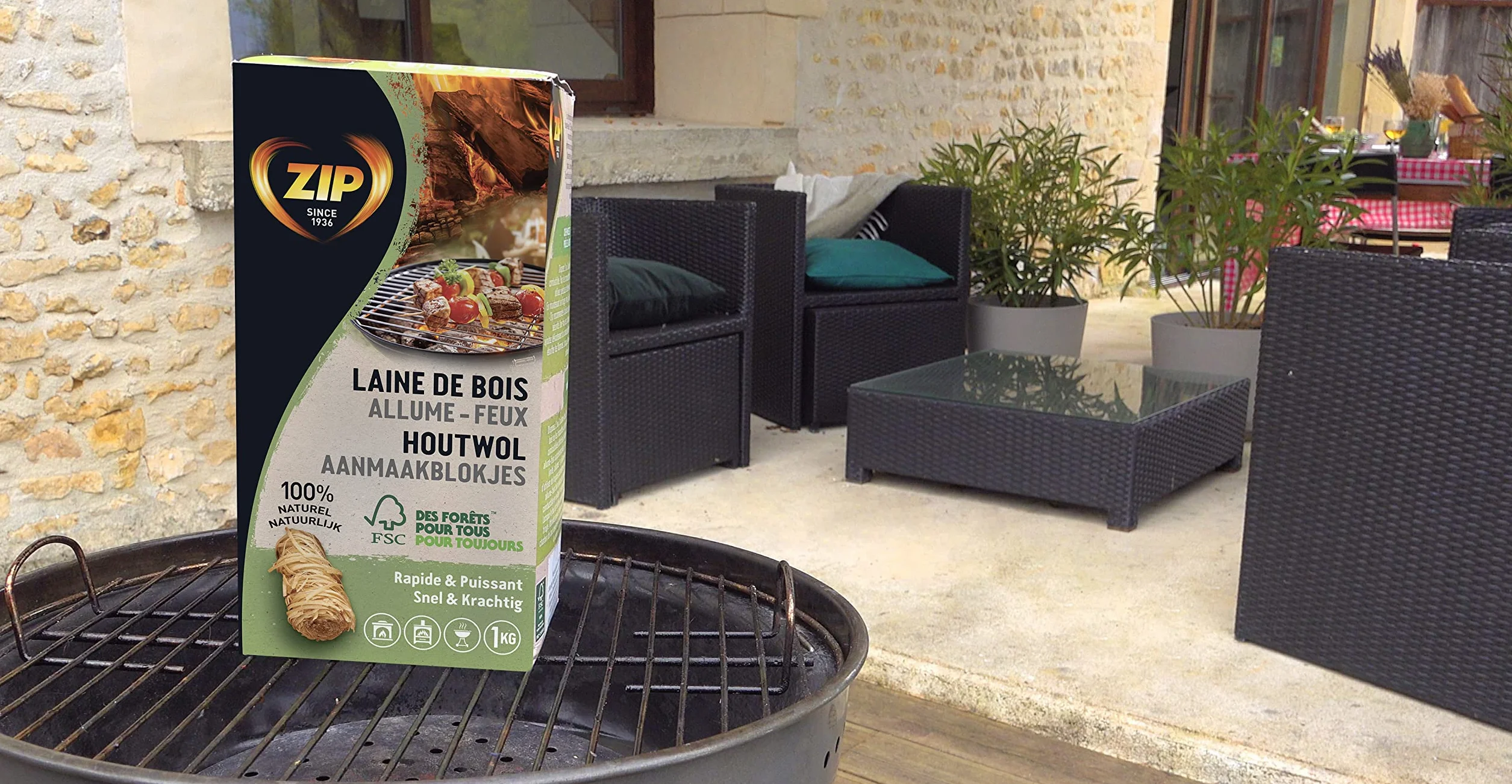 Zip Fireball Laine de bois 1 kg