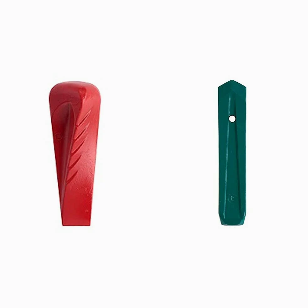 Leborgne Coin éclateur Rouge, Forme hélicoïdale, Acier forgé trempé, pour Bois Dur et noueux, 2,1 kg & Coin à Bois, Bout Pointu, Acier forgé trempé, pour Bois Dur et noueux, 1,5 kg