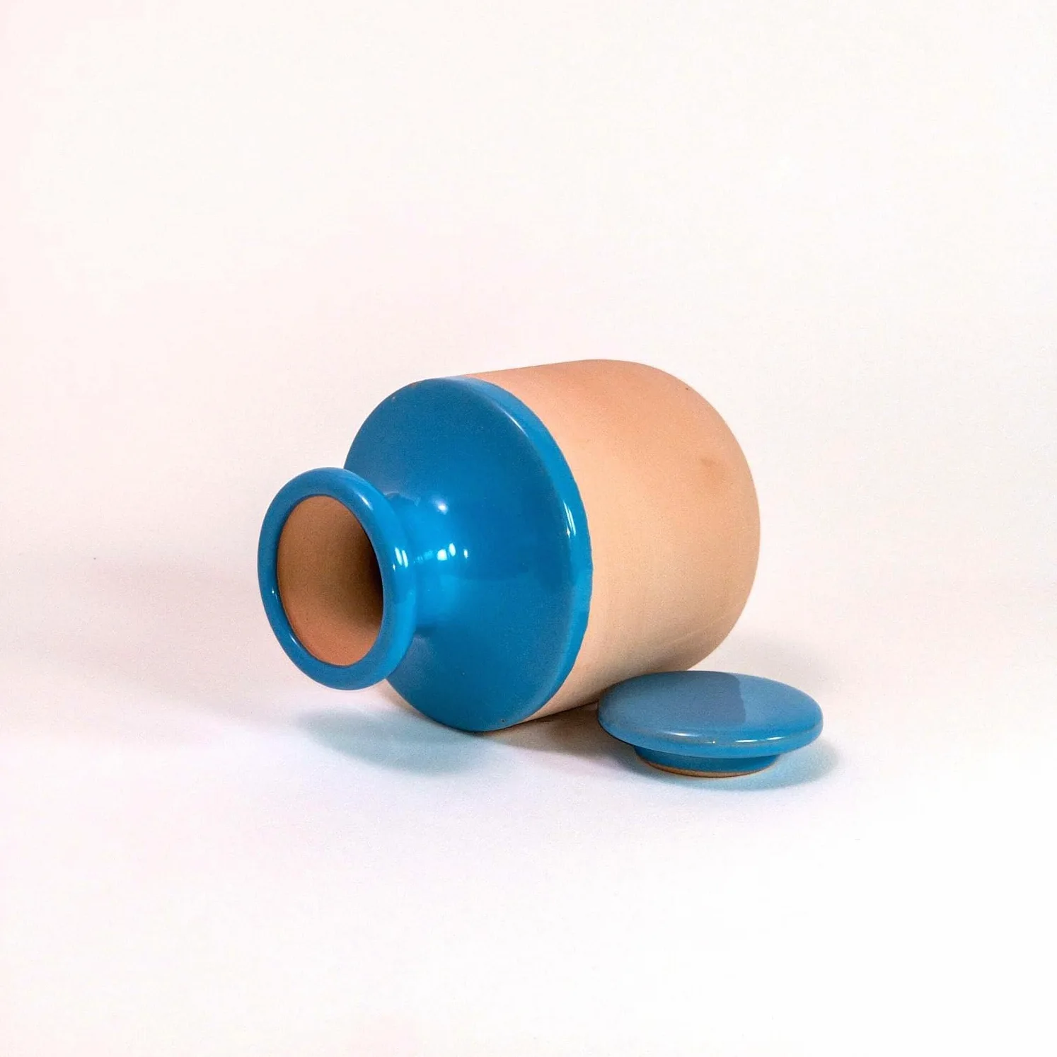 3 oyas à enterrer de 500 ml en couleur avec leur couvercle - ollas pour arroser tous type de plante d'intérieur et extérieur (Bleu)