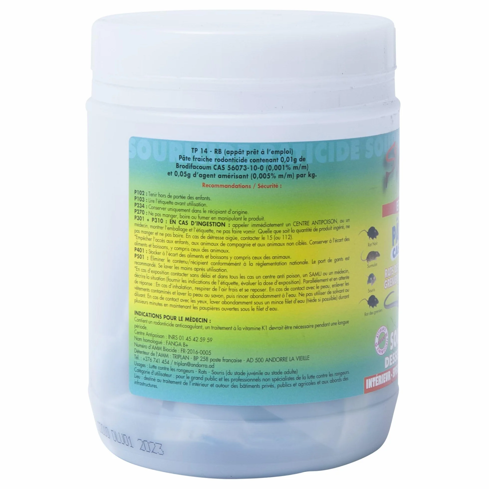 Subito SOURICIDE APPATS Pate Bleue 10G Pot 150G