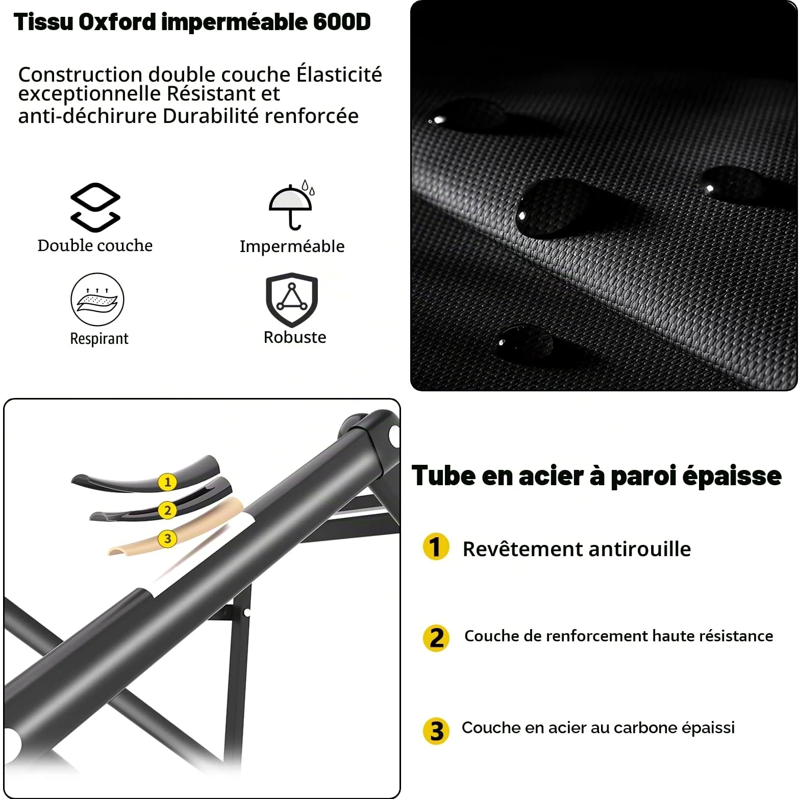 SNZ Chariot de Transport Pliable 4 Roues - Capacité 150kg - Roues 360° Tout Terrain - Poignée Réglable - pour Camping, Courses, Jardin, Plage - Compact et Léger