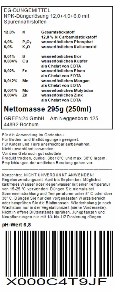 Green24 Engrais pour bananes Musa Haute technologie