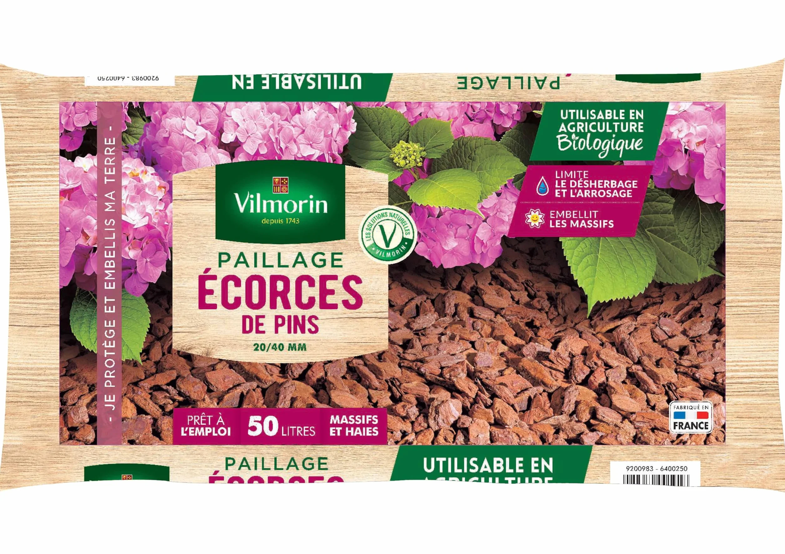Vilmorin Paillage Écorces de Pins 50L