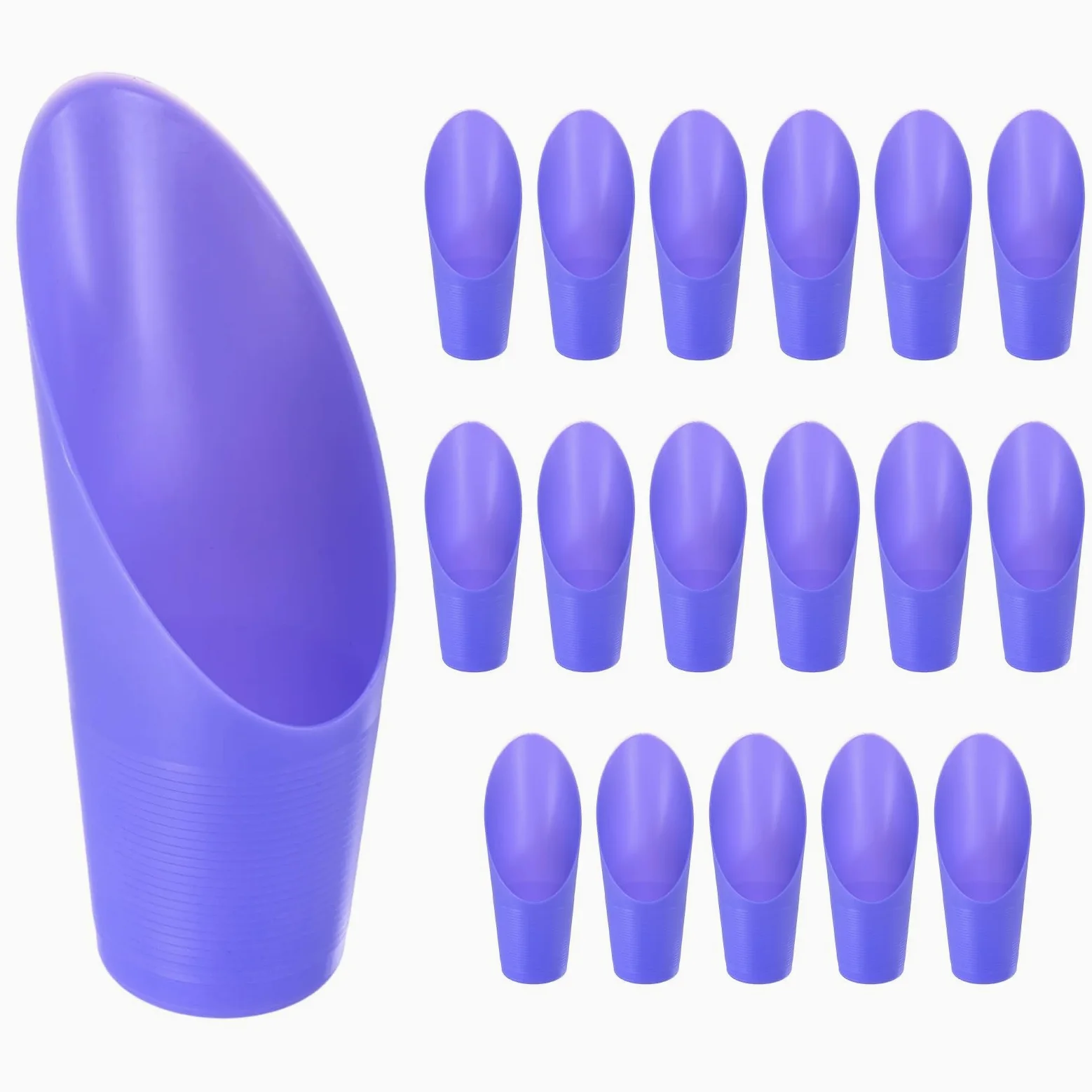 M METERXITY 18 Lot Écope Bonsaï, Pelles Plastique Jardin, Pelle-Seau, Outils Rempotage pour Repiquage/Plantation Fleurs/Plante Succulente, Petits Outils Jardin Colorés [Violet]