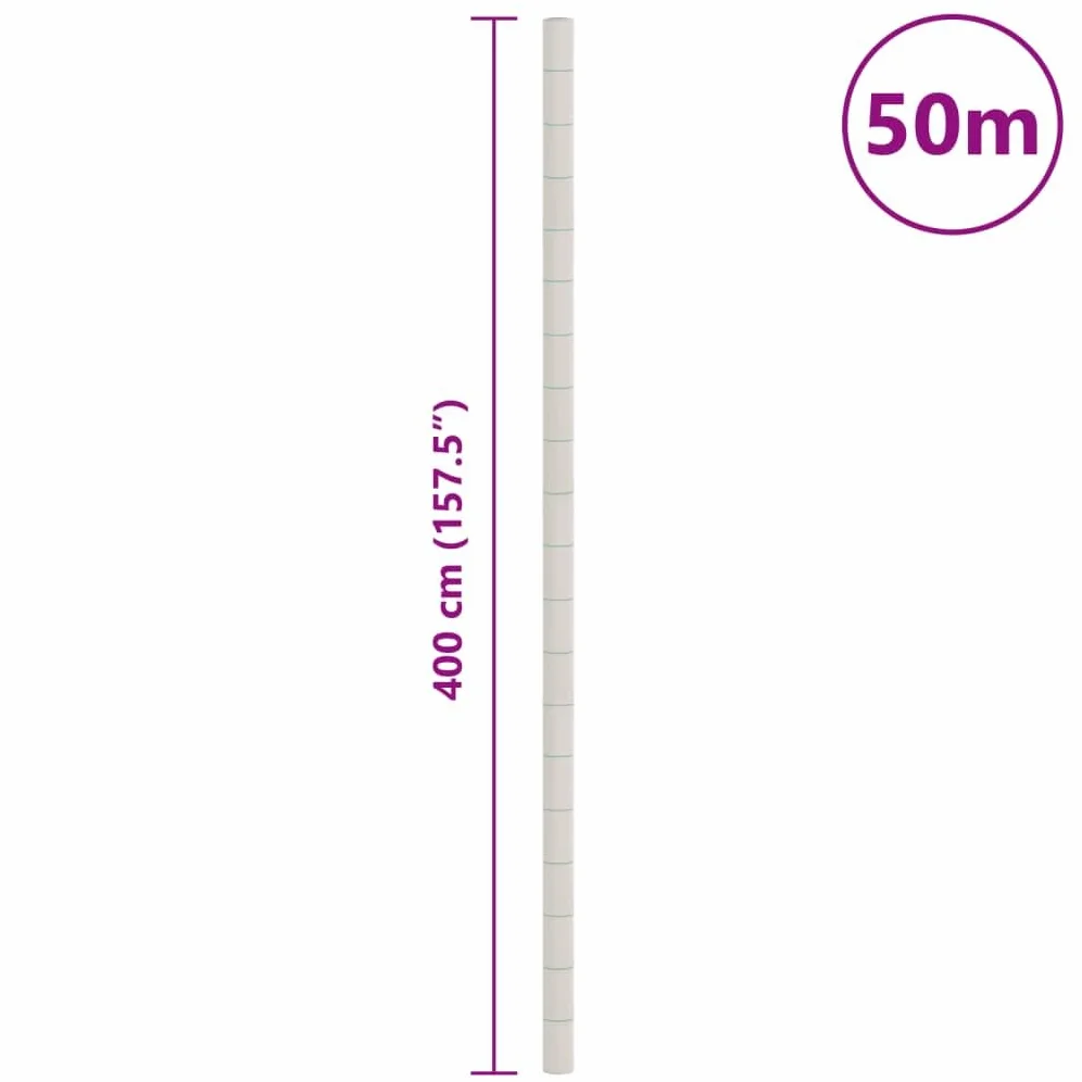 Membrane Anti-Mauvaises Herbes Blanche 4x50 m en polypropylène stabilisé UV, géotextile perméable à l'eau et à l'air pour Jardin, terrasse, allée, Potager, Protection des Plantes
