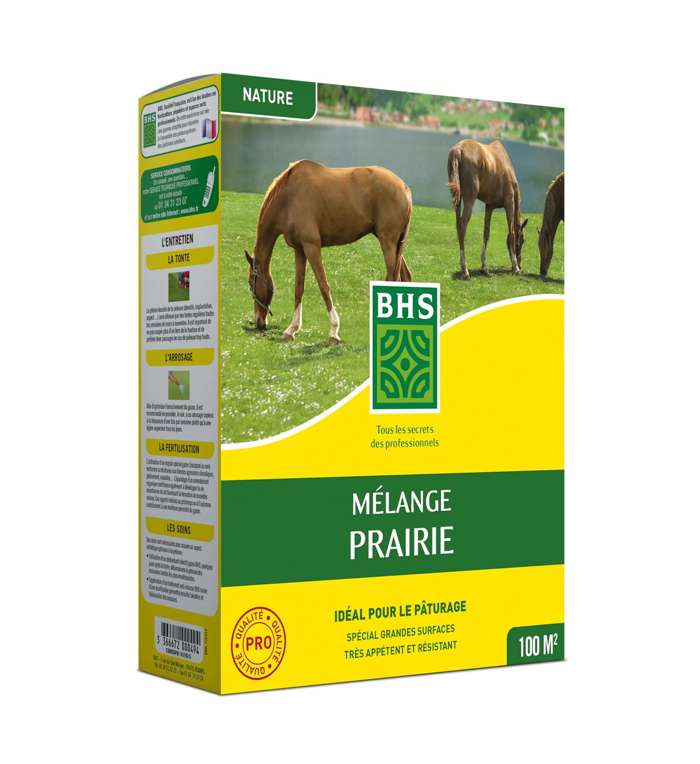 BHS GPR1 1kg 100 m² Gazon Melange Prairie zones extensives