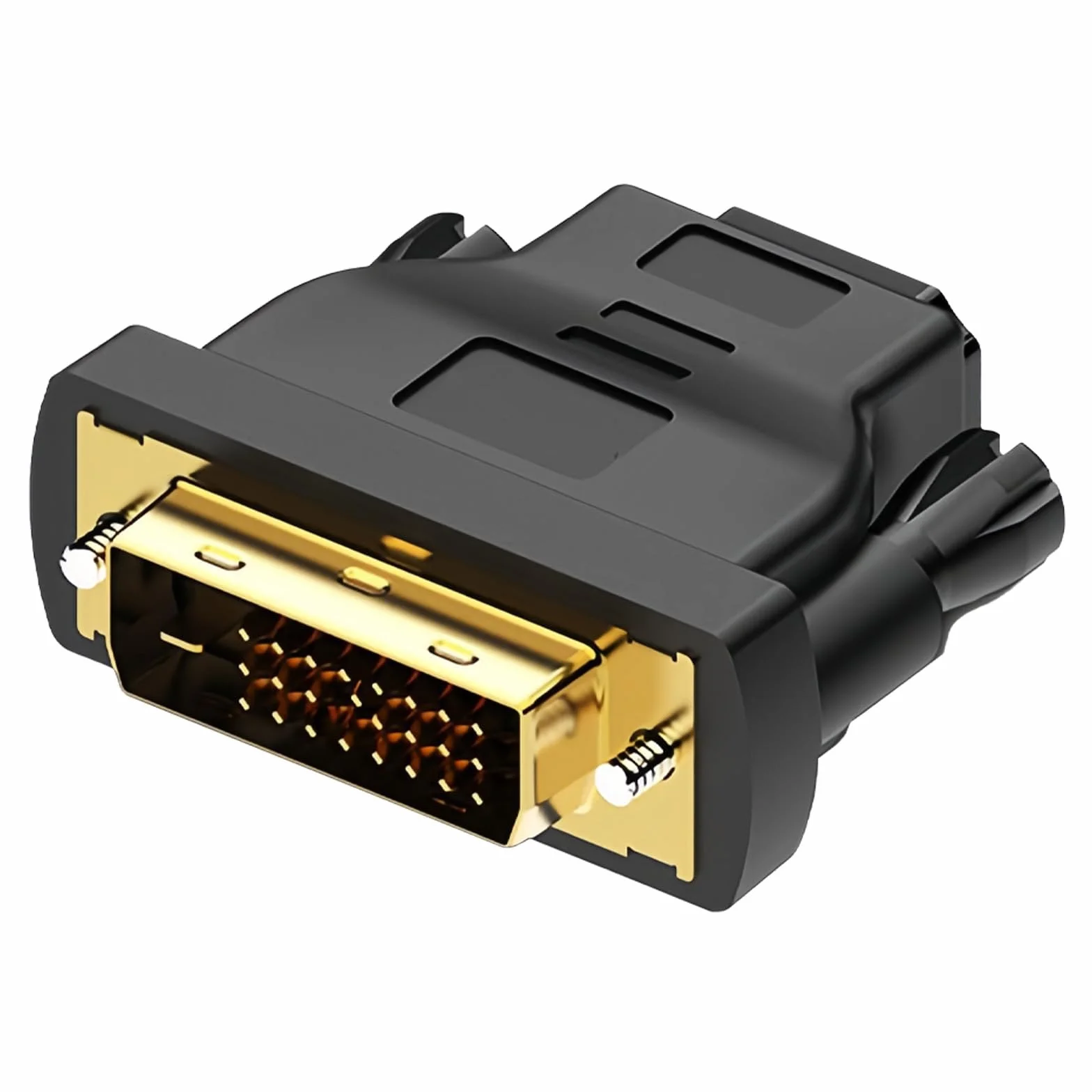 MMOBIEL Adaptateur HDMI vers DVI Bidirectionnel DVI-D Mâle Dual Link vers HDMI Femelle 1080p Full HD 60Hz Connecteur Or