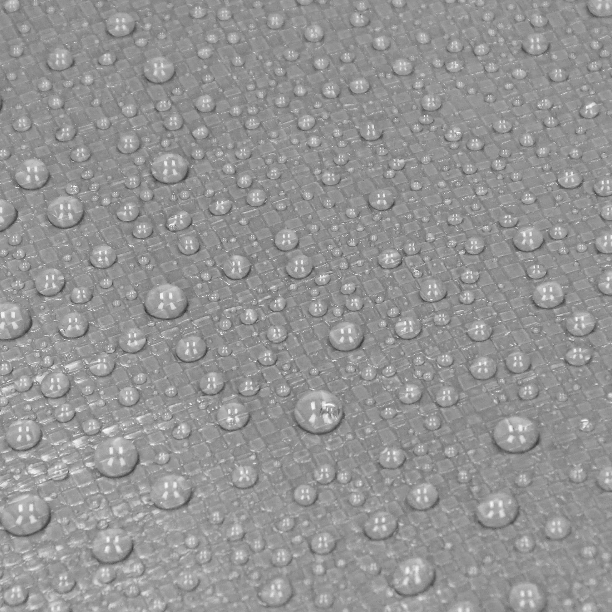 ECD Germany Bâche de Protection Imperméable à l'Eau avec Oeillets - 6x12 m 72m² 260 g/m² - Polyéthylène PE Gris- Résistant à la Moisissure - Couverture Étanche de Jardin Bateau Voiture Piscine Camping