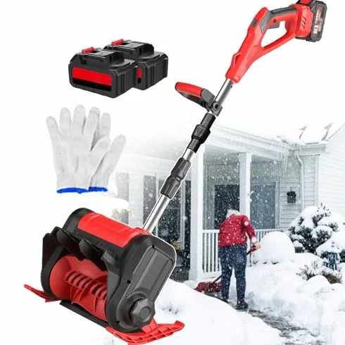 Souffleuse à neige sans fil 21 V, largeur 30 cm, direction réglable 45°, pliable terrasse allée