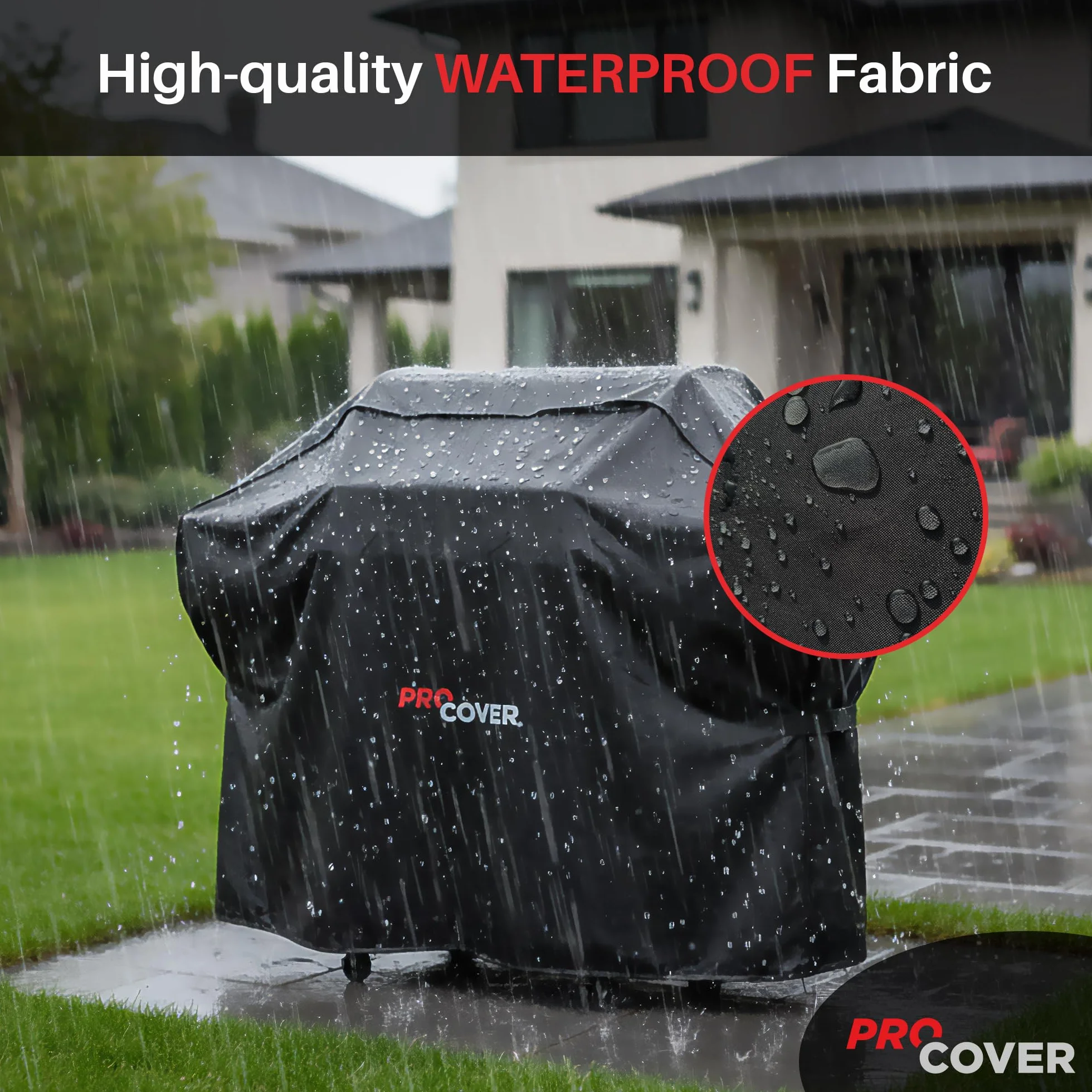 Housse Professionnelle pour Barbecue Extérieur Imperméable 132x112x66cm