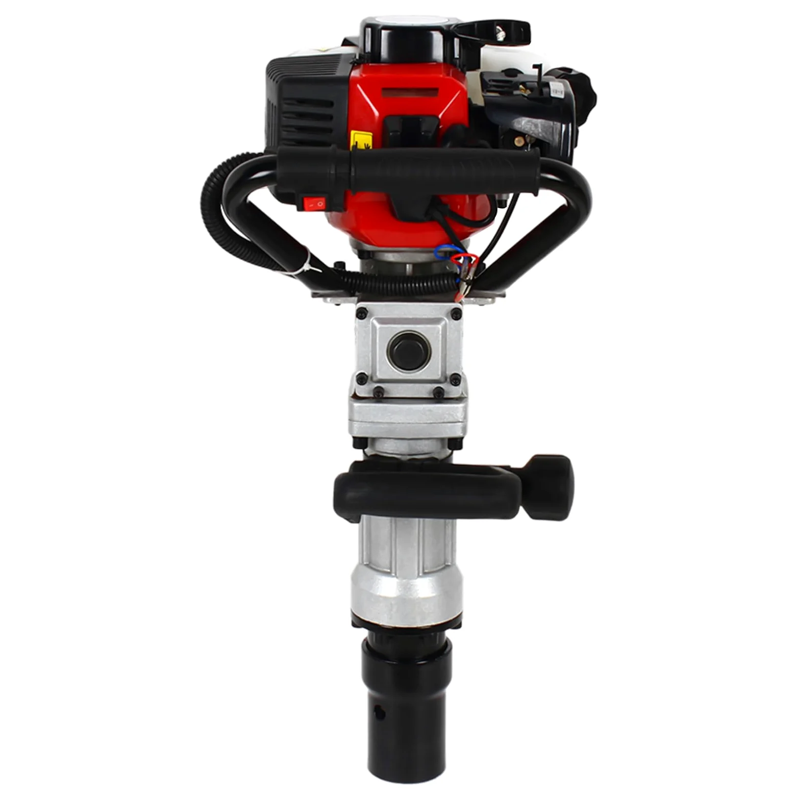 Piquet à essence portable 2 temps 32,6 cc pour horticulture, clôture | Pilote de poteau 8500 tr/min pour fondation ferme, clôture, construction, 900 W, noir, rouge