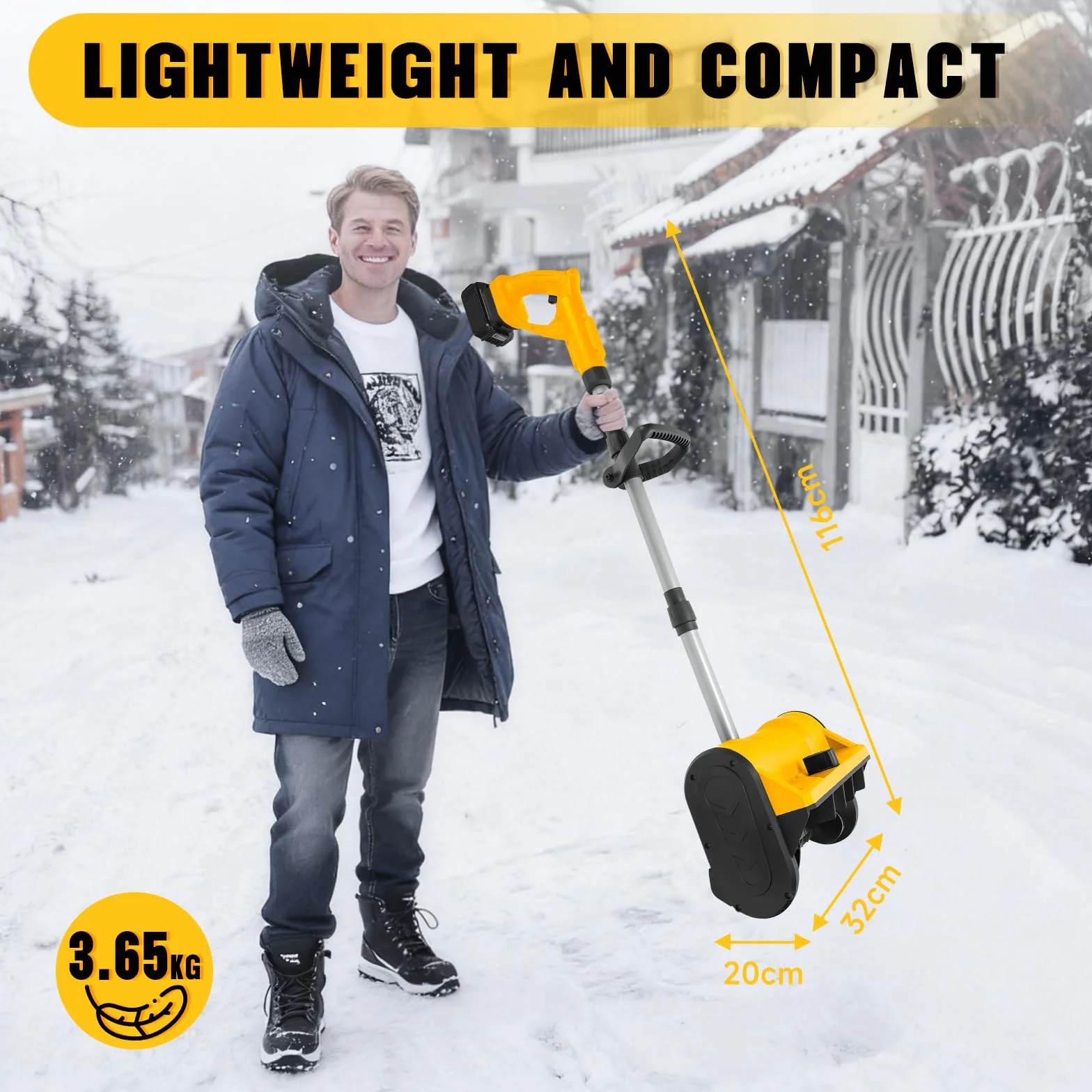 Souffleuse à neige sans fil 20V Max 12,8" large 500W Dewalt compatible