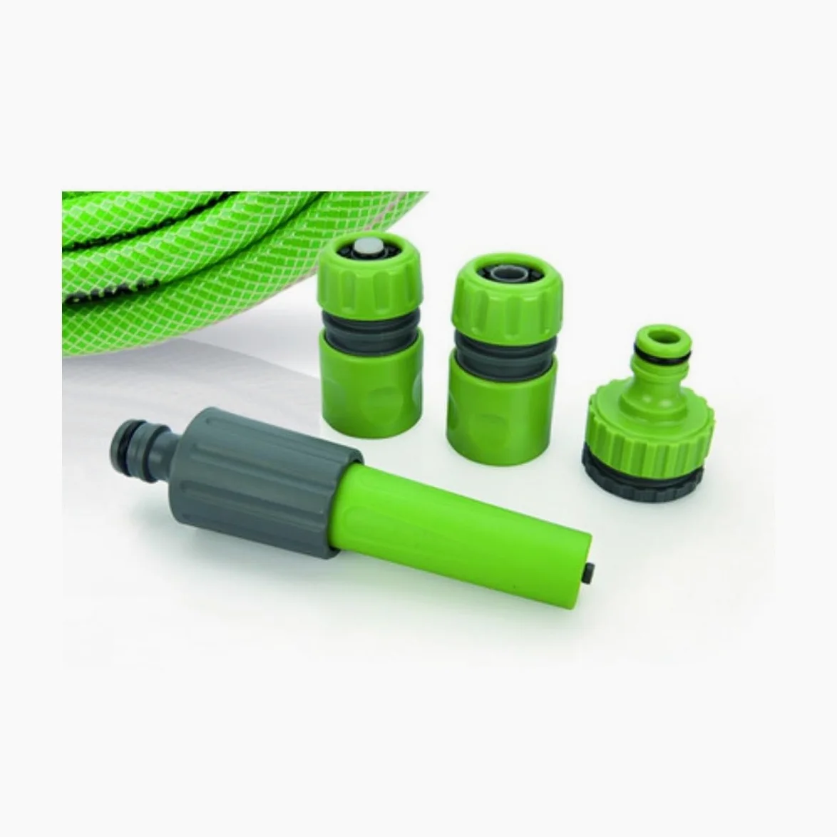 VITO - Tuyau d'arrosage 19mm 25m KIT PVC renforcé avec lance multi jet+ 2 raccords auto+ nez de robinet