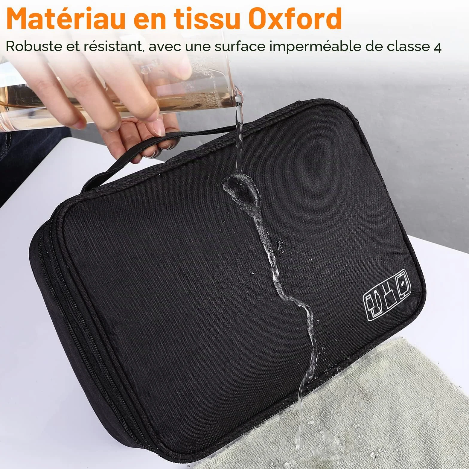 Sac Câble Multifonctionnel Universel pour Voyage Électronique Cable Management Tablette Disque Dur Externe Chargeur Adaptateurs