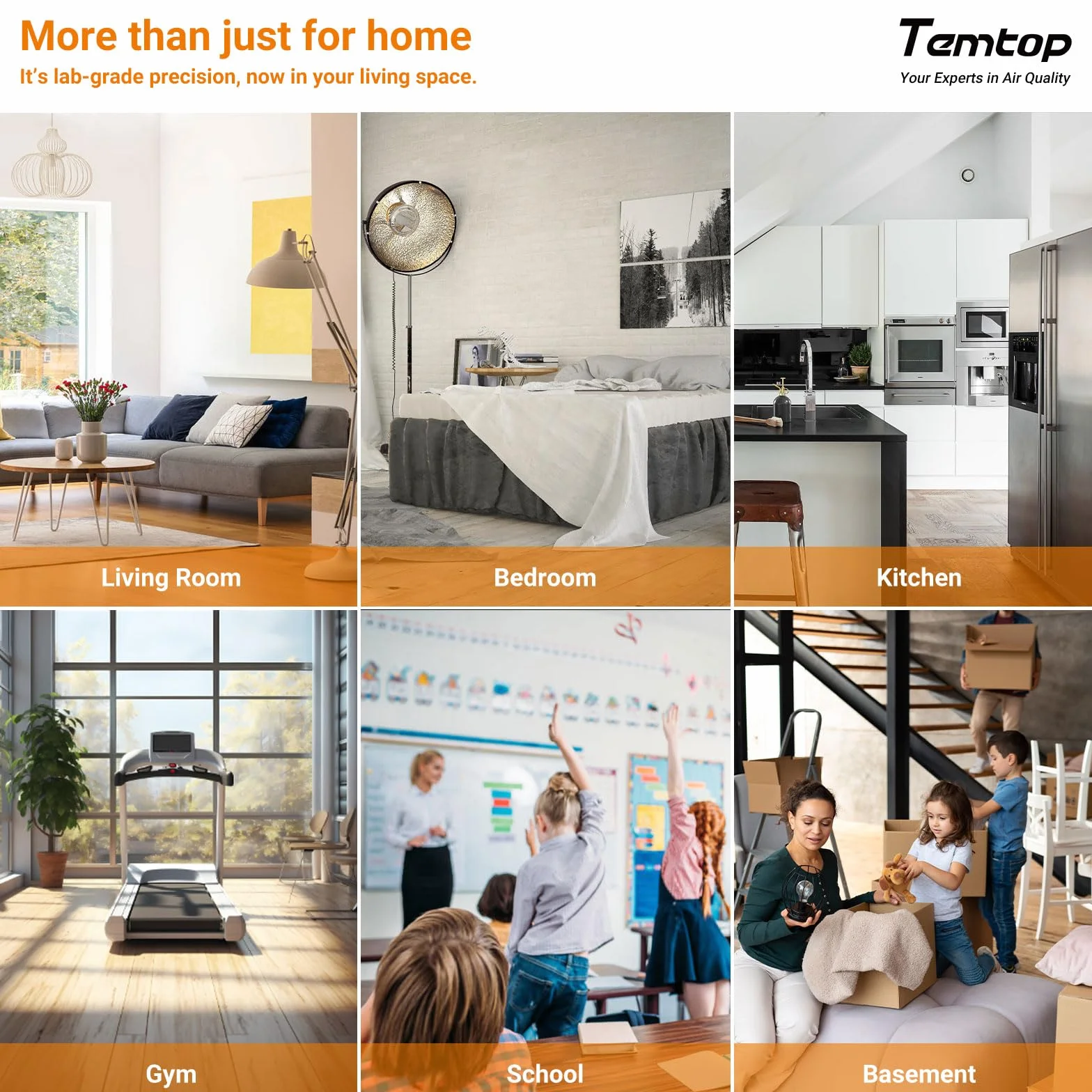 Temtop Thermomètre Hygromètre d'Intérieur Numérique T1-SE - Moniteur Température Humidité avec Affichage Heure Date Haute Précision