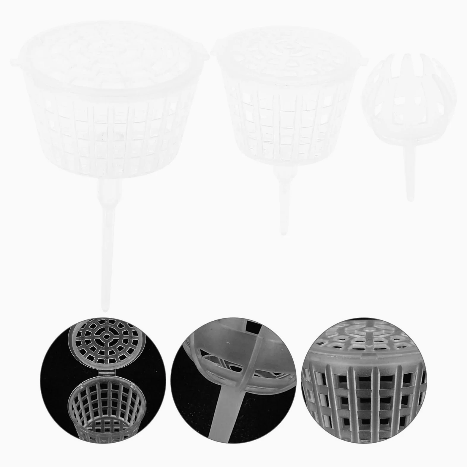 Boîte à Engrais en Plastique pour Bonsaï, 15 Pièces, Blanc | Panier à Couvercle pour Fertilisant, Usage Plantation et Bonsaï, Réutilisable, Limite les Pertes