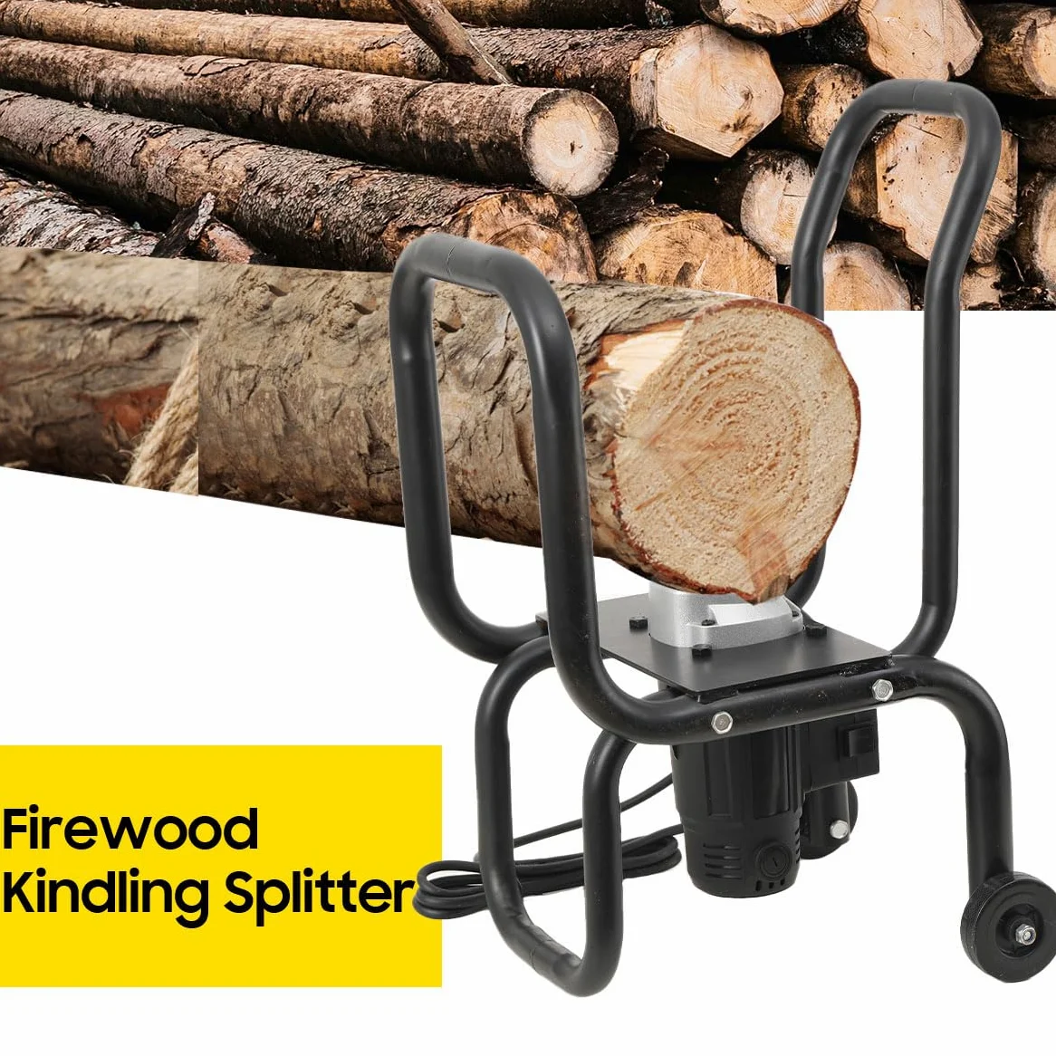 Fendeur de bûches à bois électrique, 220V 2000w 420U/min Fendeuse À Bois Électrique, Fendeur de Bois Jusquà 20cm, Approprié pour Fendeur de Bois de Bûcher Dans les Usines de Bois