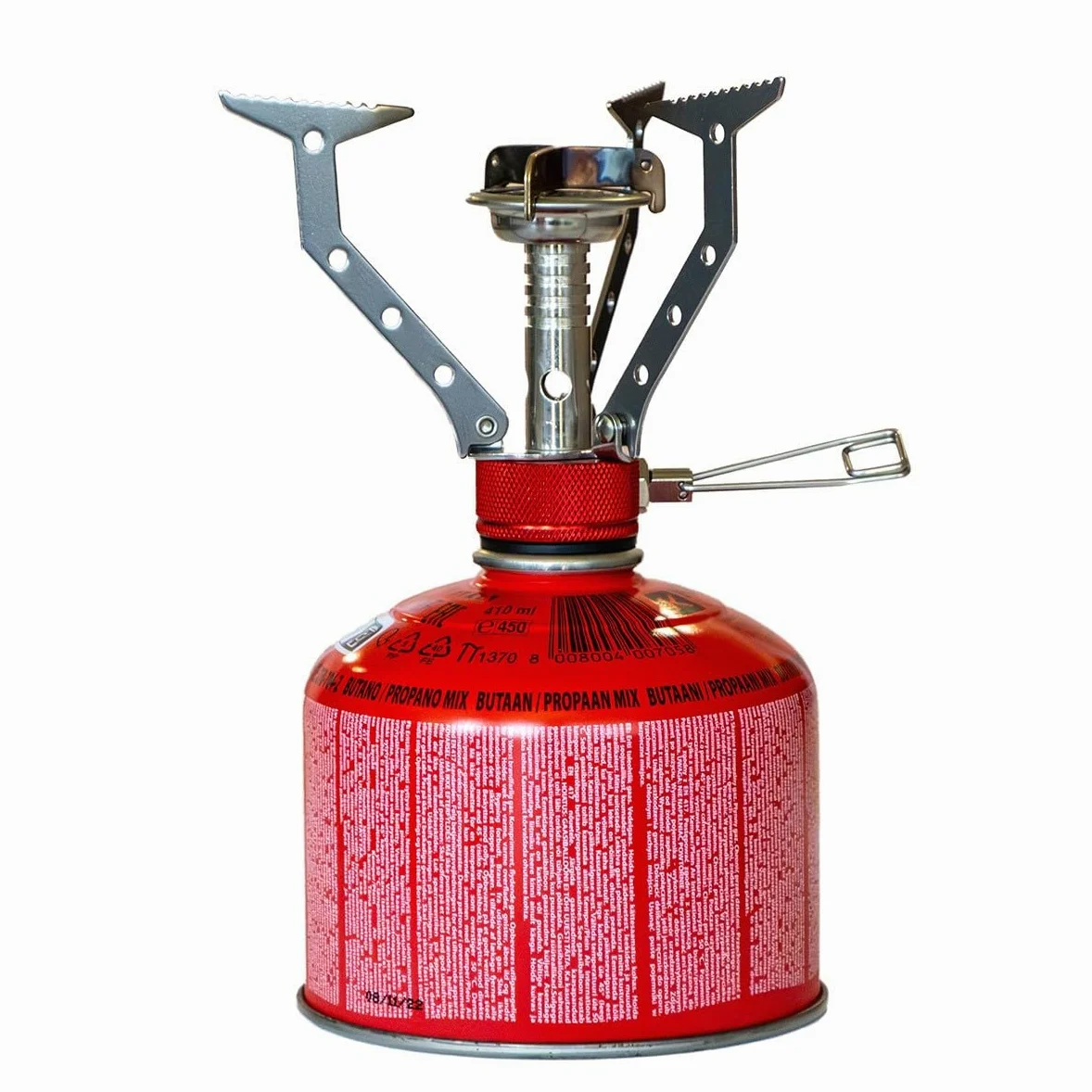 KEMPER - Réchaud gaz Portable 4.5 KW + 4 Cartouches gaz Butane Propane 230gr - Mini brûleur randonnée Anti-Vent Pliable & Léger Camping Haute Montagne