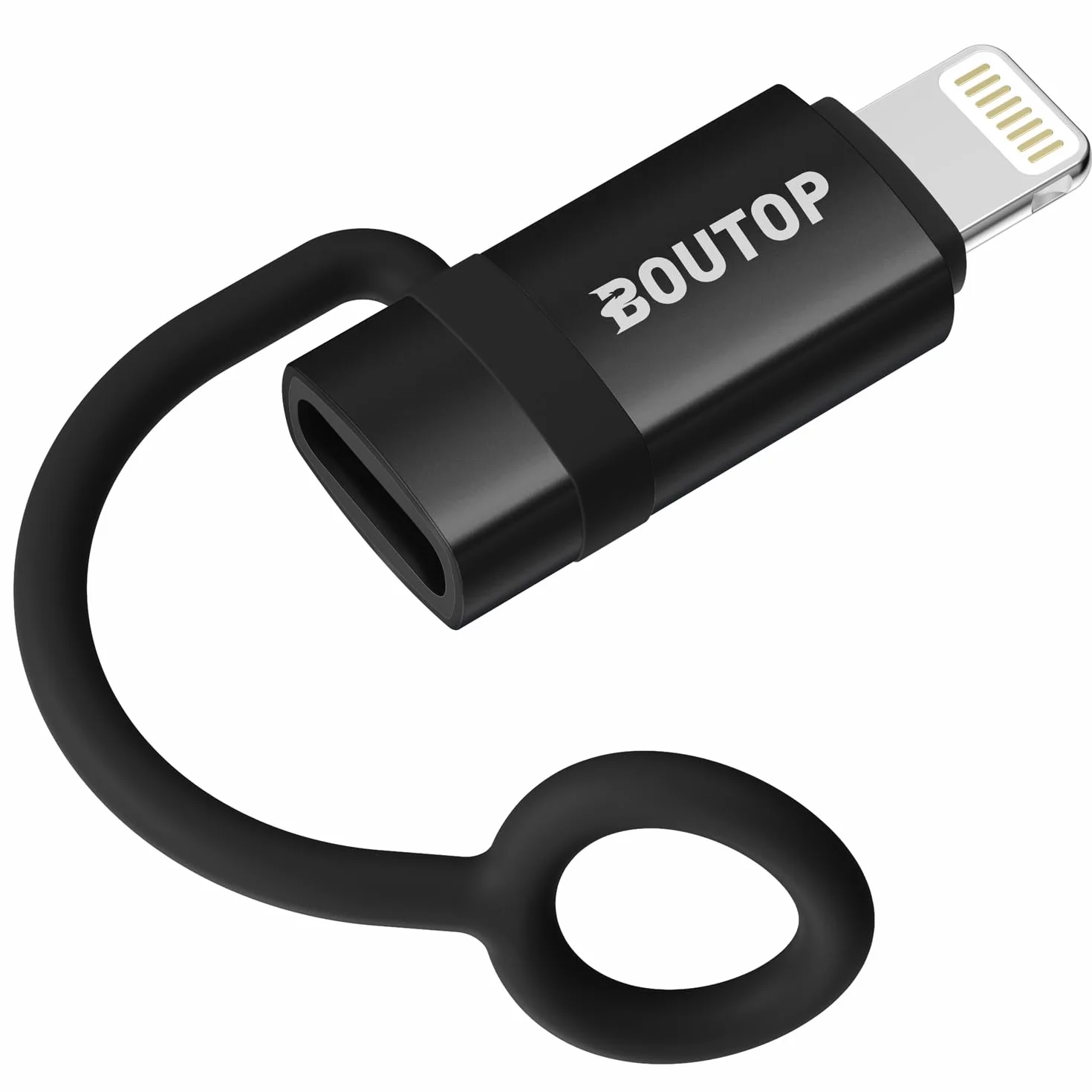 BOUTOP Adaptateur USB C vers Lightning 36W Charge Rapide Compatible iPhone iPad Noir 1 Paquet