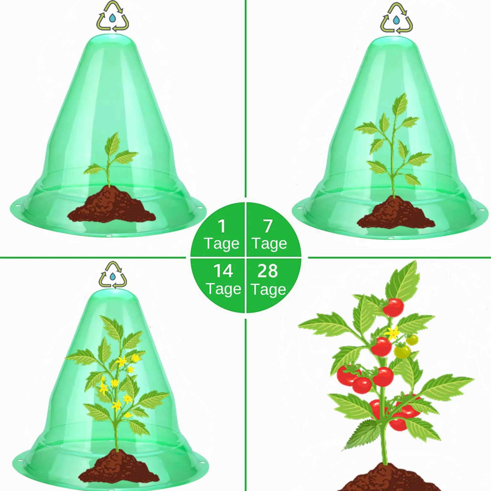 20 pièces grandes cloches pour plantes réutilisables, protecteurs de jardin contre les animaux