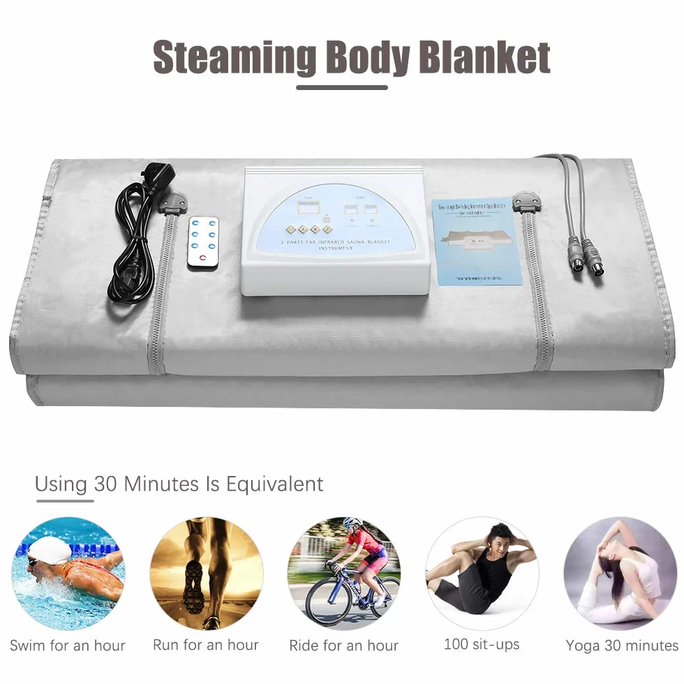 Couverture Sauna Infrarouge 650 W Oxford avec Fermetures éclair et Télécommande