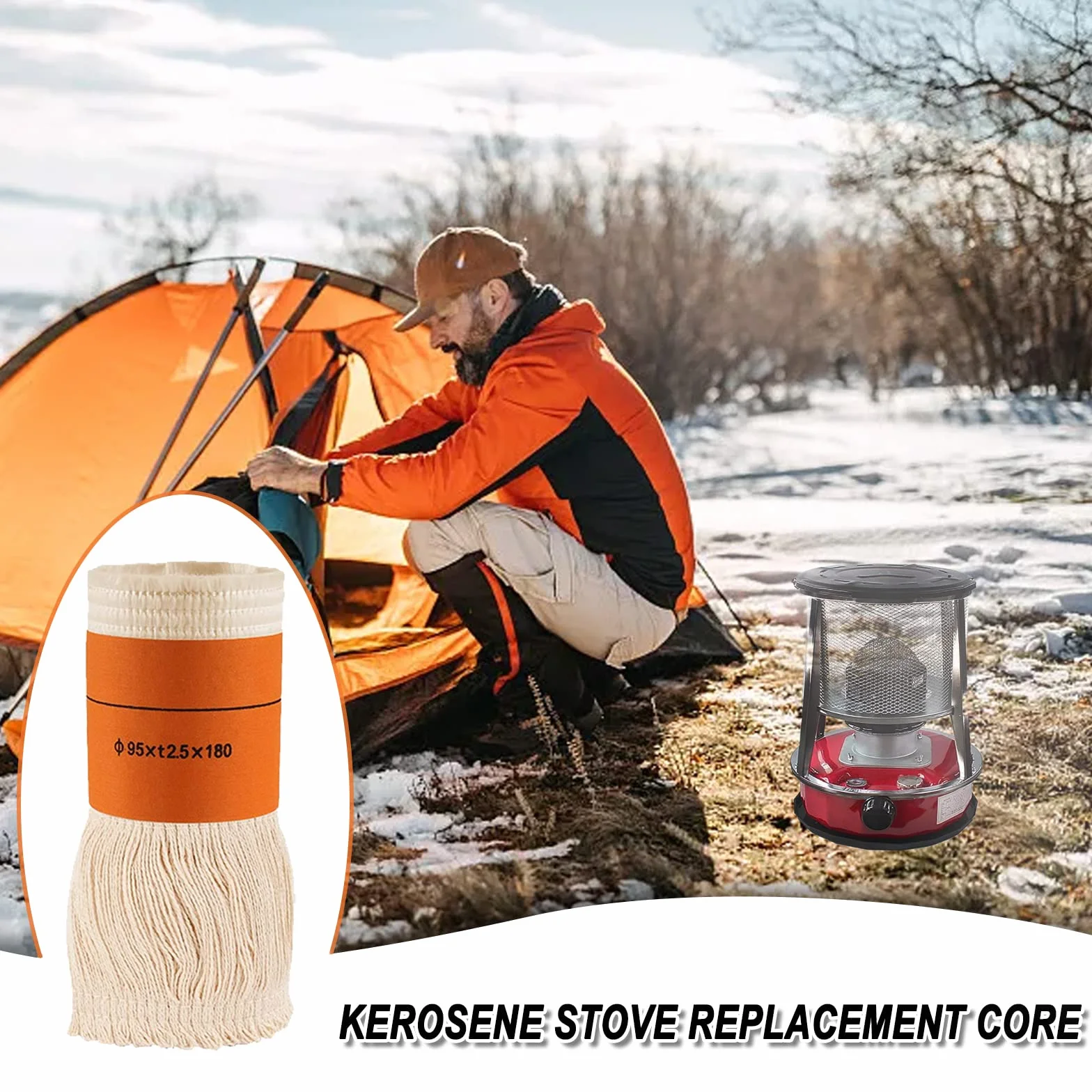 Stove à pétrole portable pour l'intérieur chauffage d'urgence sans électricité 360°