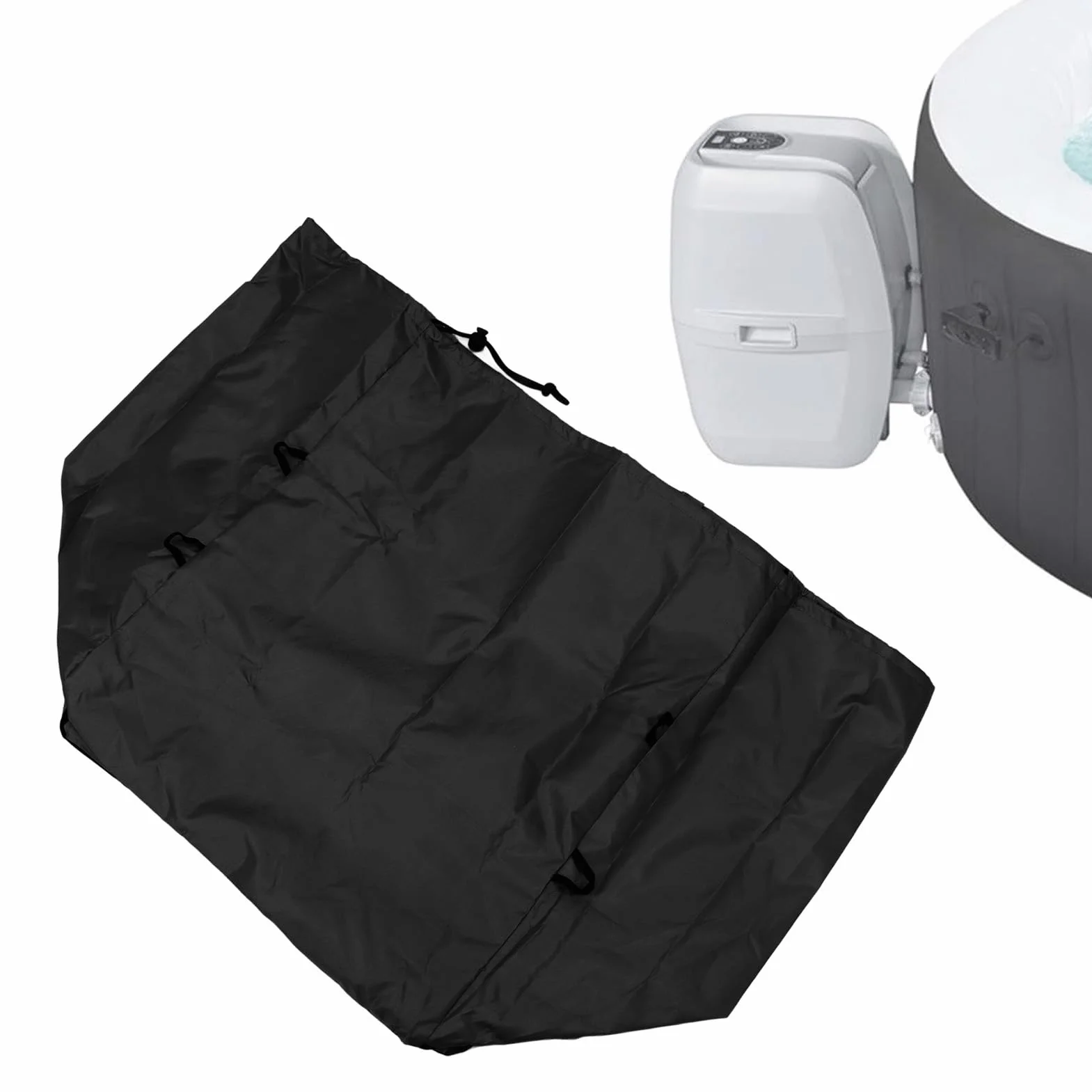 Housse de Pompe de Chauffage de Spa en Tissu Oxford argenté 420D avec Résistance à la Poussière d'eau